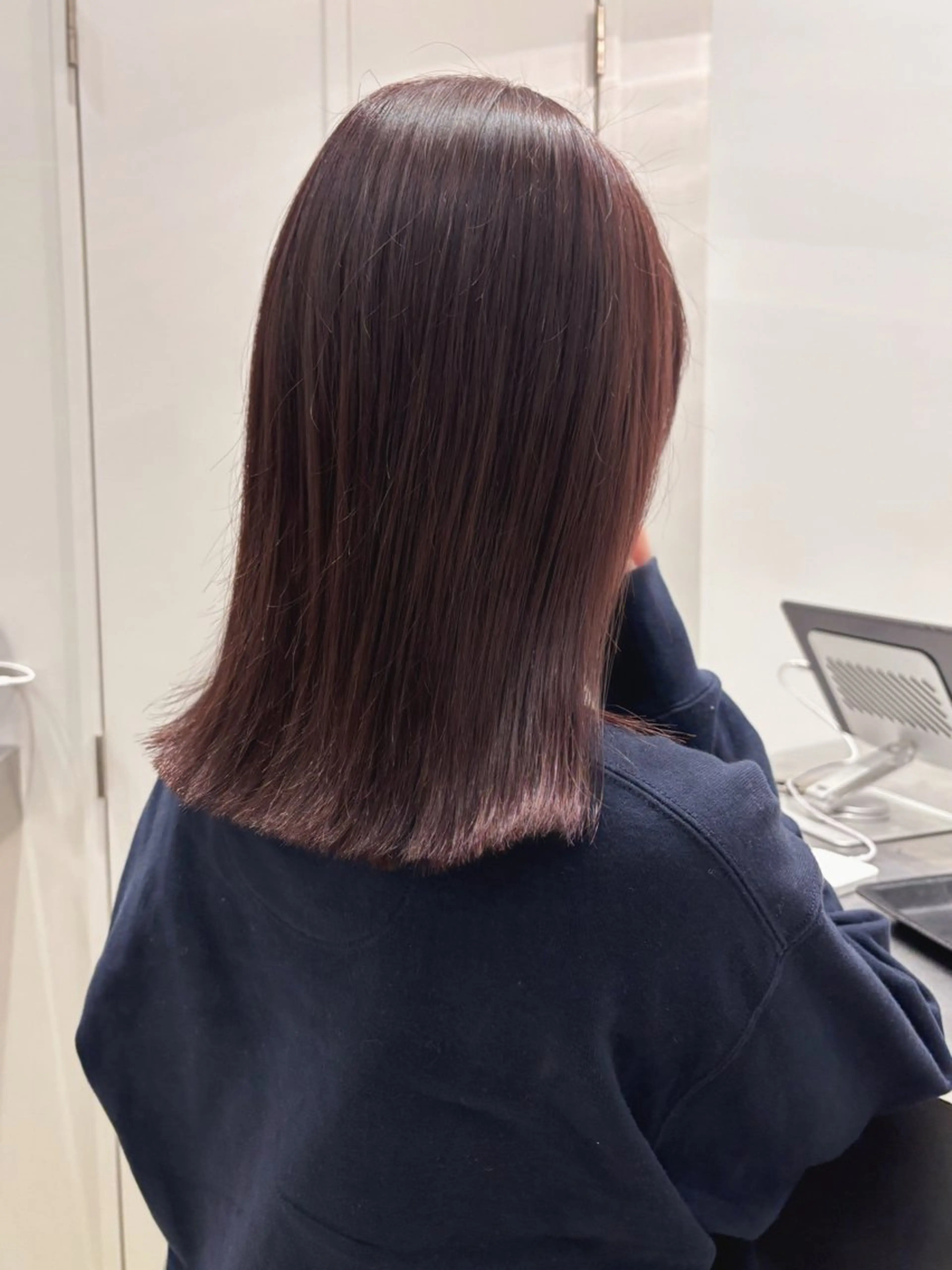 ミディアム ピンクブラウン カット ヘアカラー ベージュ/暖色カラー /ボブ/ミカのヘアスタイル