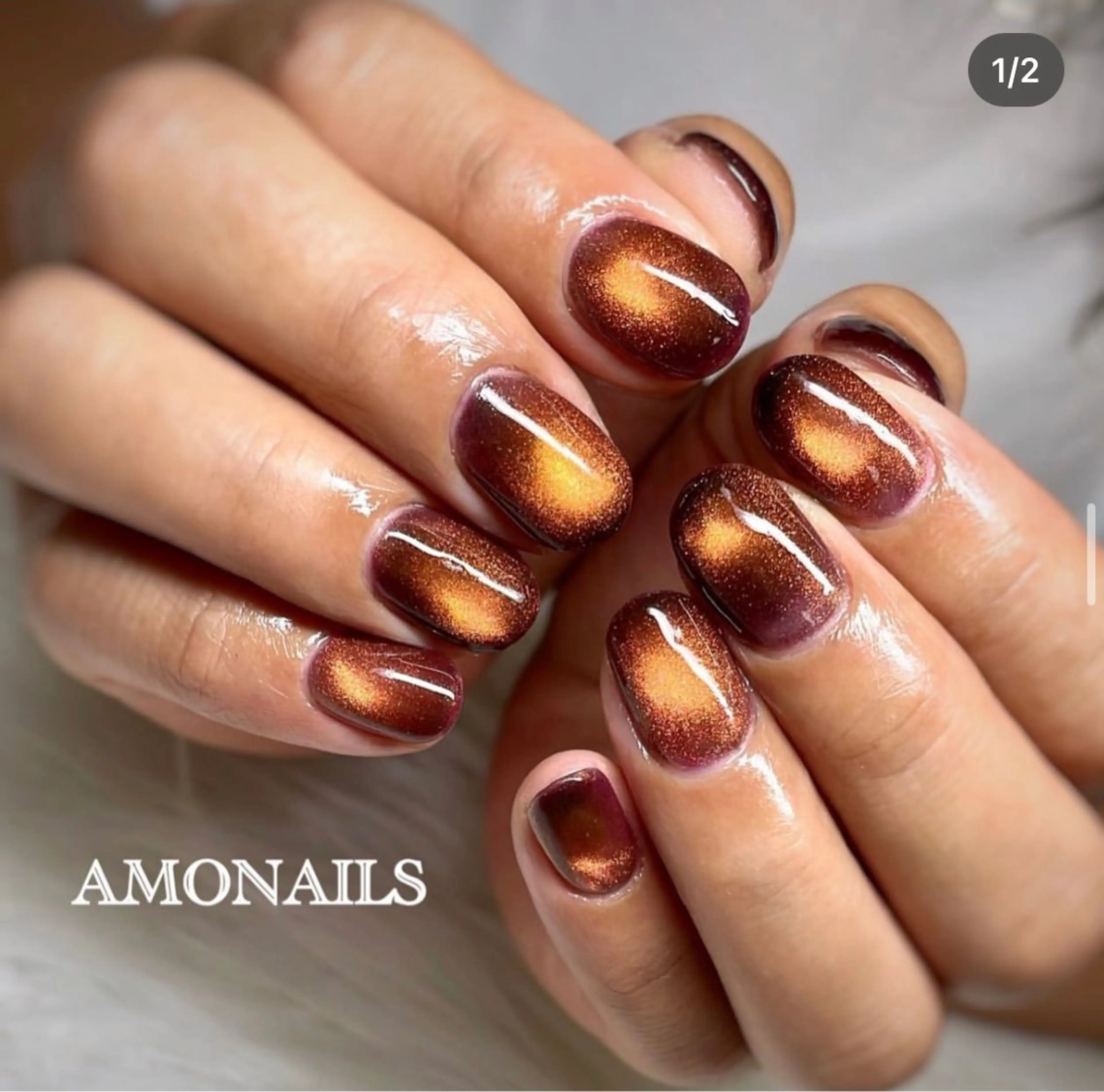 ネイル マグネットネイル ショートネイル ハンドネイル フットネイル AMONAILS *.のネイルデザイン