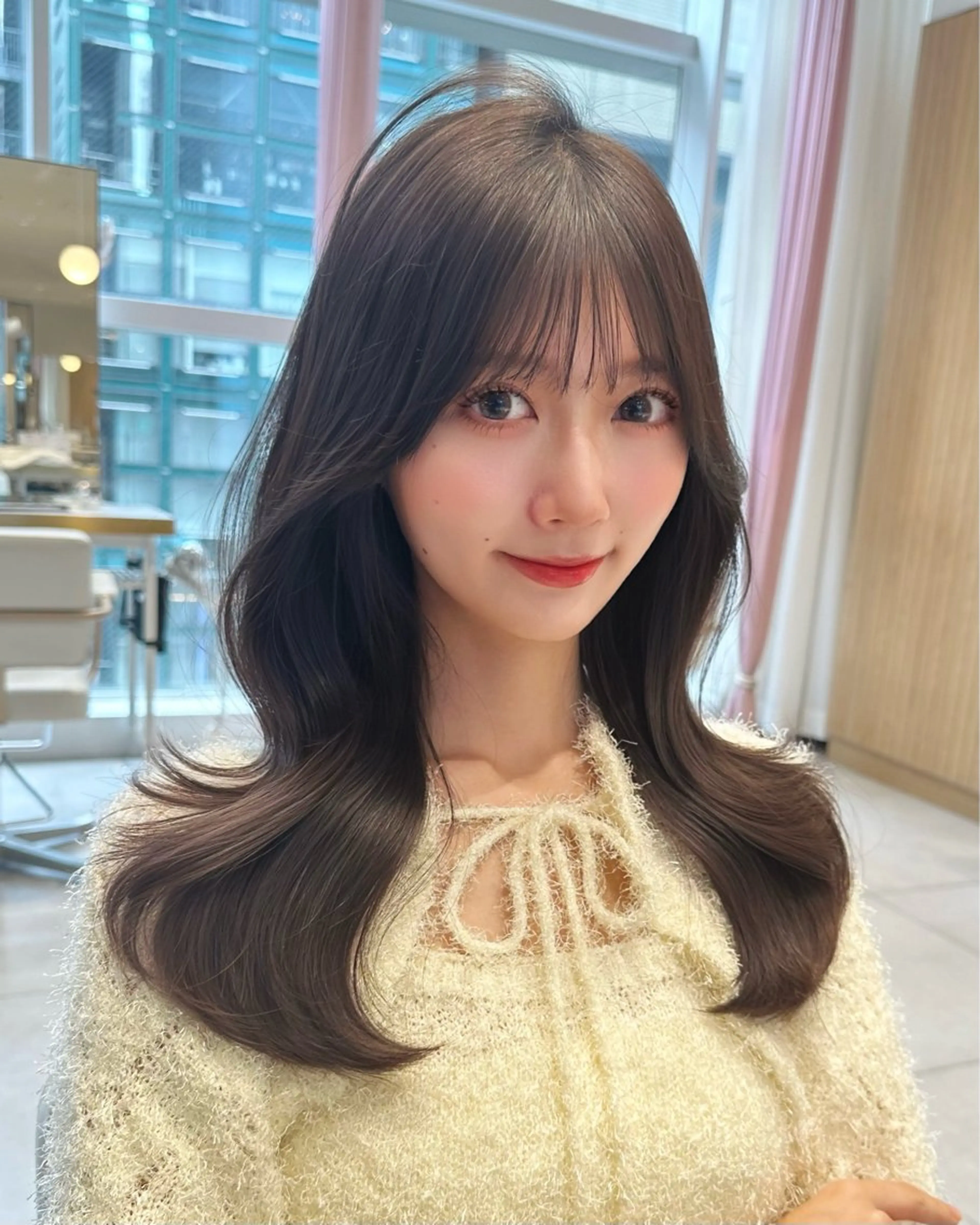 ミディアム カラー カット ヘアカラー トリートメント 🇰🇷韓国風くびれ ヘア🇰🇷中村優大のヘアスタイル