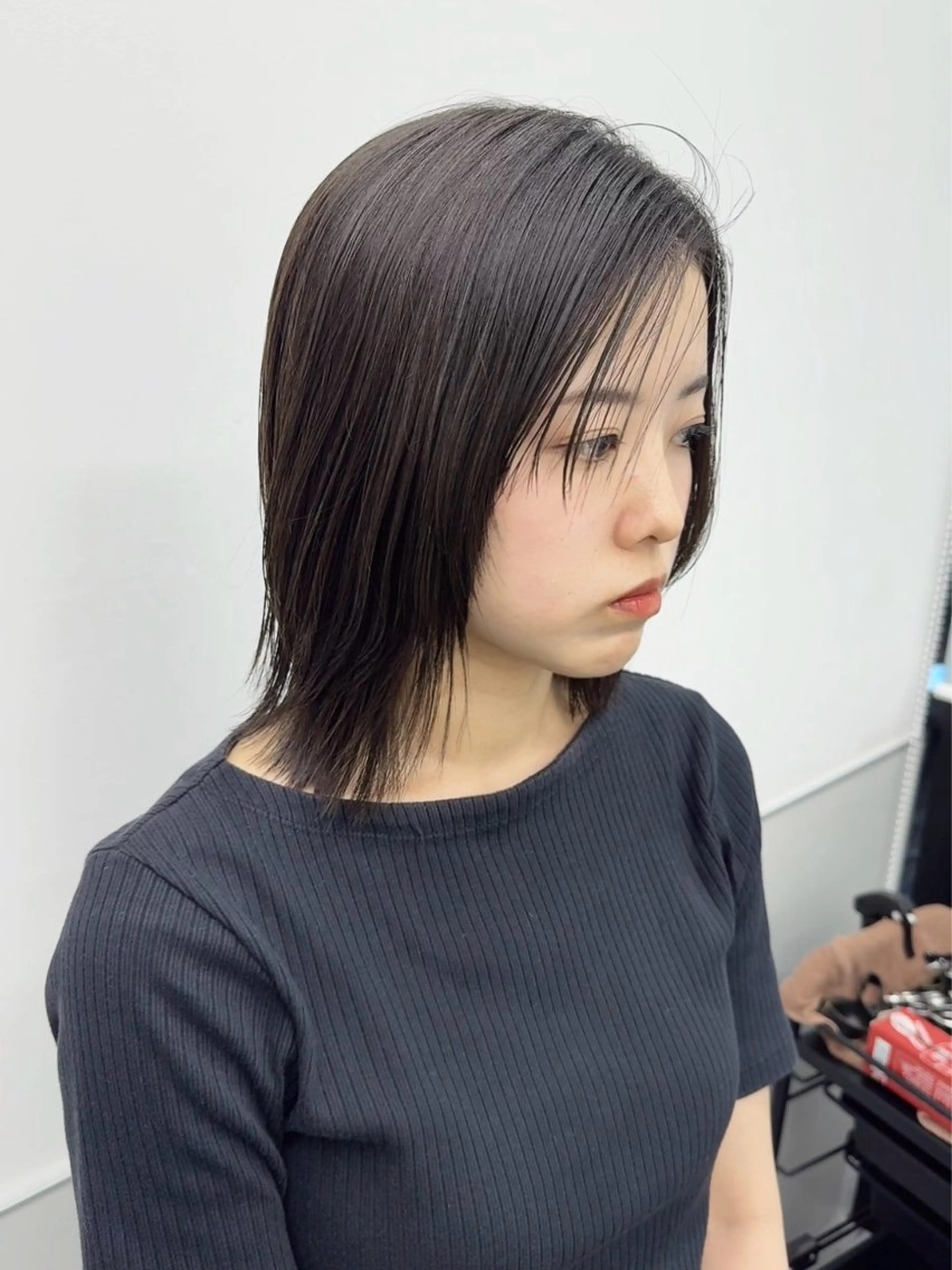 セミロング 韓国風ヘア レイヤーカット トリートメント ワンホンヘア カット 縮毛矯正 トリートメント GO TODAY シェアサロン 町田店所属・韓国ヘア🇰🇷 スズキのヘアスタイル