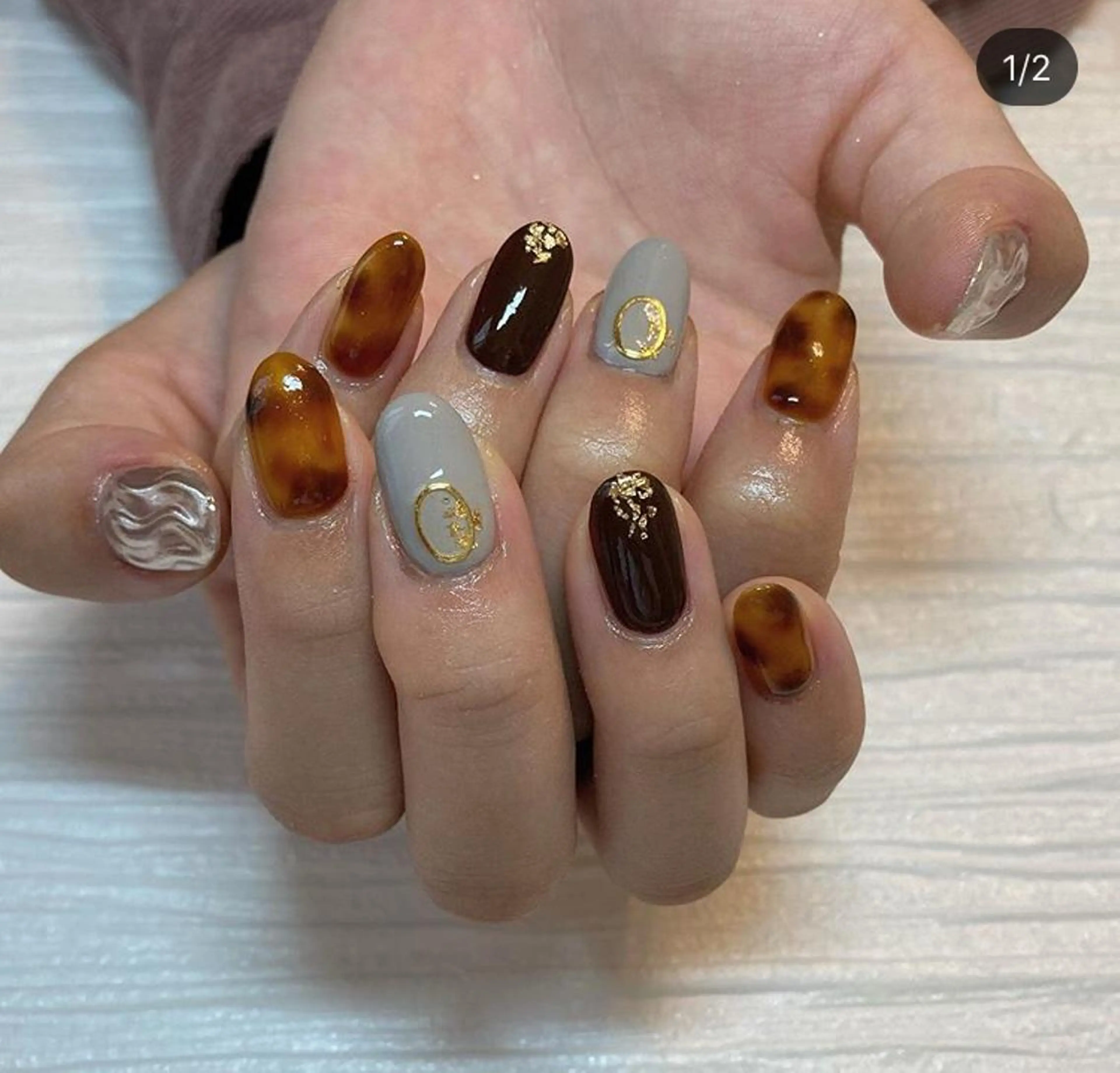 ネイル ミルフィーユ /Tomoeのネイルデザイン