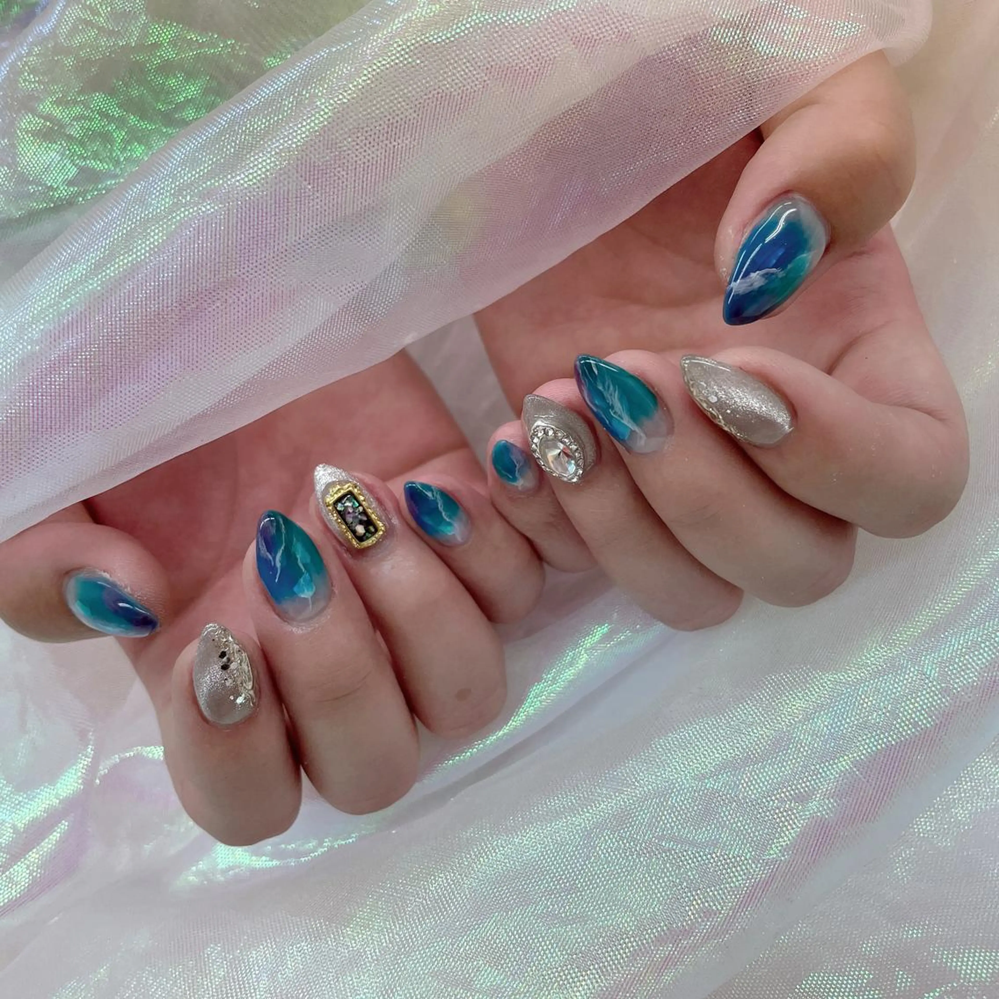 ネイル 🦋ネイルサロン ブラン🌈ゆりのネイルデザイン