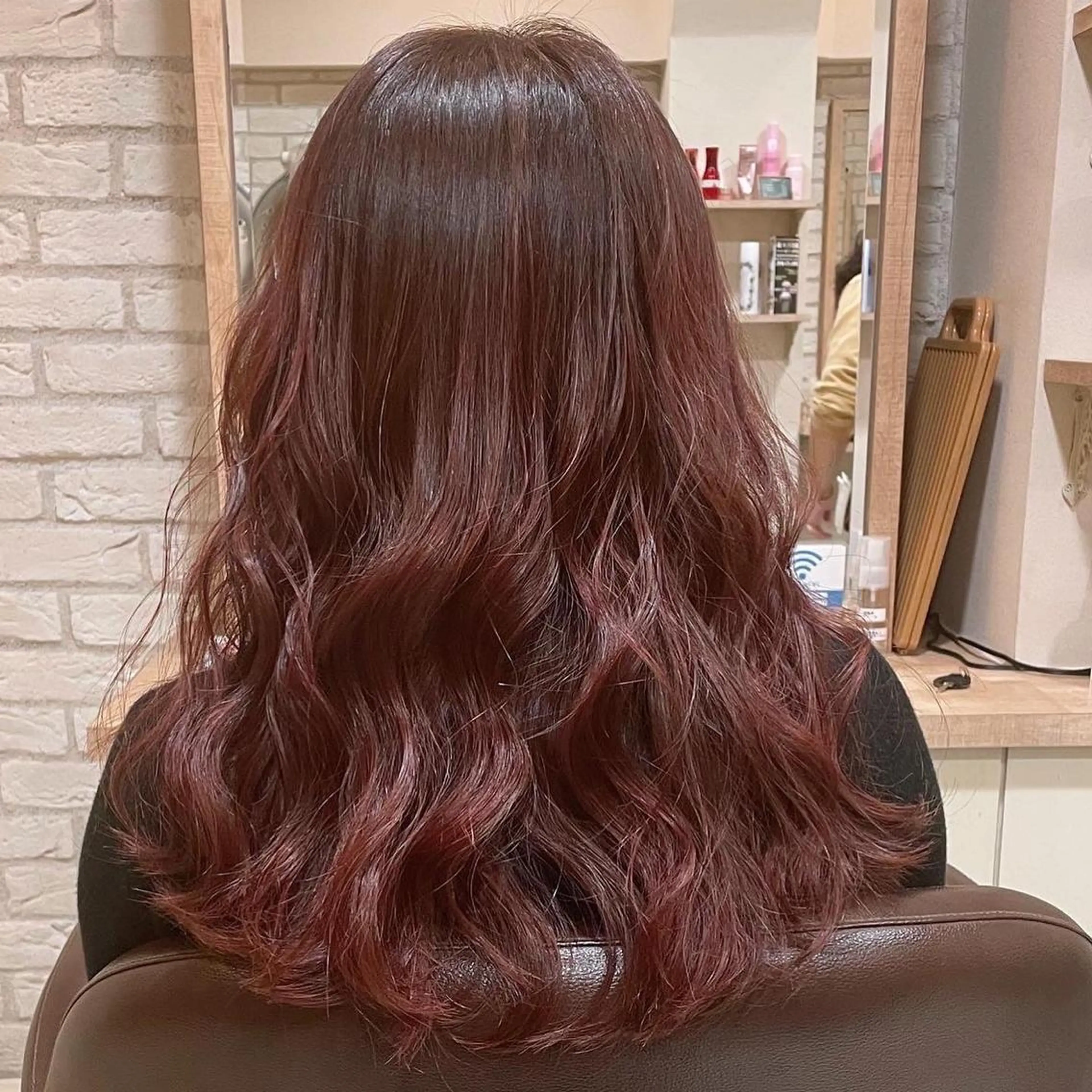 ロング カラー ブリーチ ブラウンカラー ブリーチなしカラー ピンクカラー ピンクブラウン カット ヘアカラー トリートメント ヘッドスパ 銀座🌈ケアカラー/ ヘッドスパ /清水のヘアスタイル