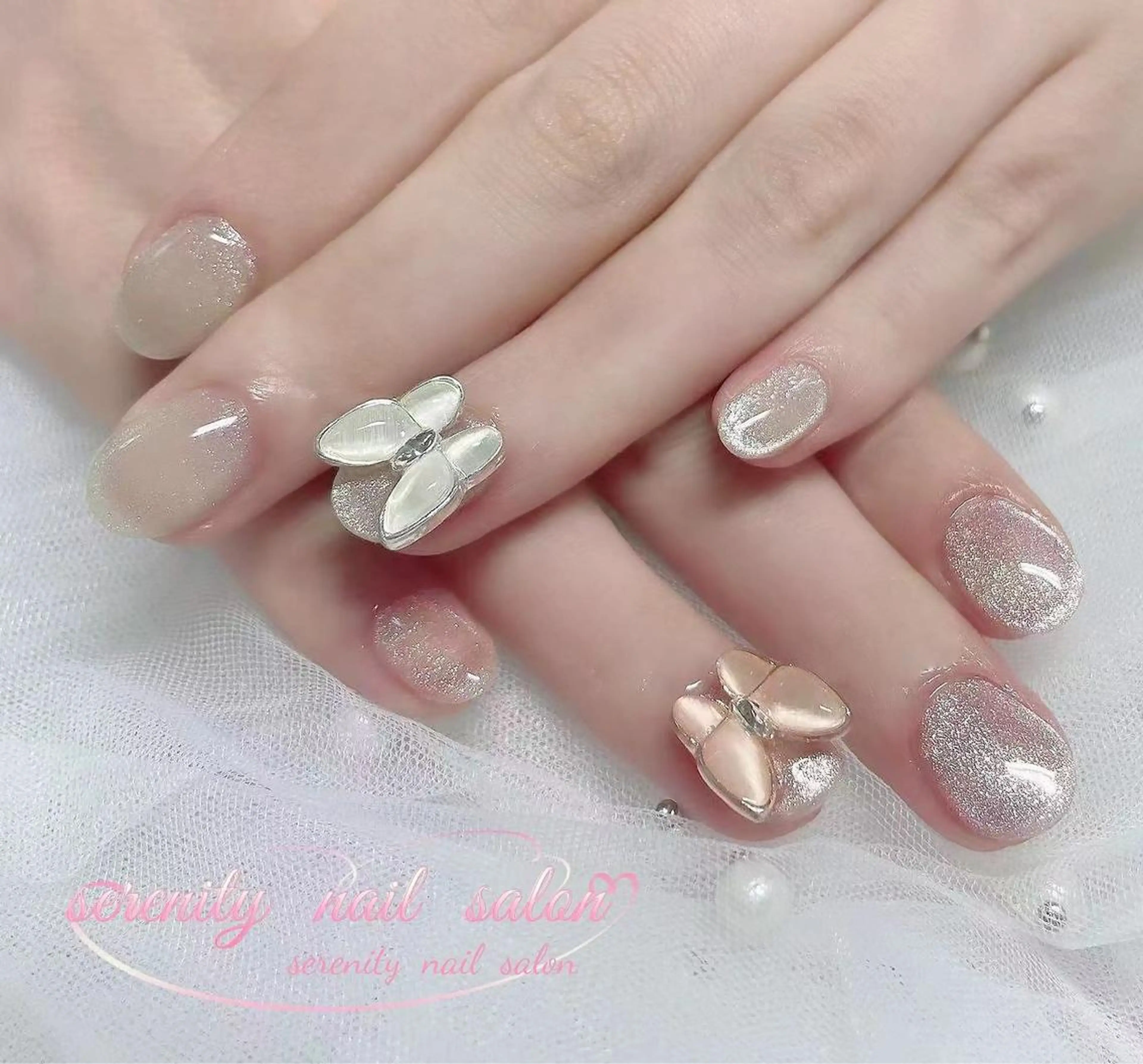 ネイル ハンドネイル ハンドケア ✨Serenity ワンホンネイルのネイルデザイン