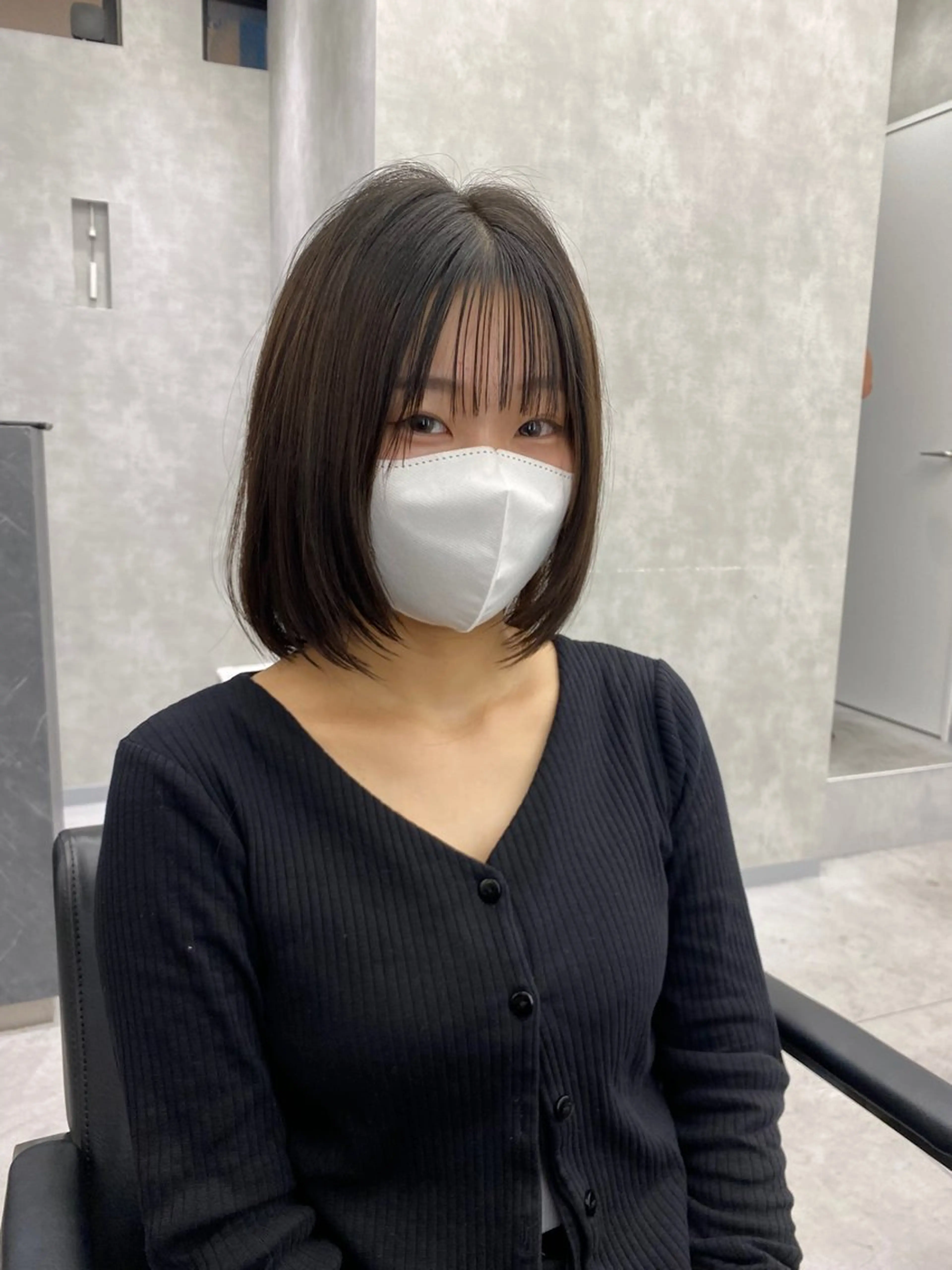ミディアム カラー 顔まわりレイヤー 韓国風ヘア レイヤーカット ウルフカット ウルフレイヤー レイヤー/艶カラー /髪質改善/高松のヘアスタイル
