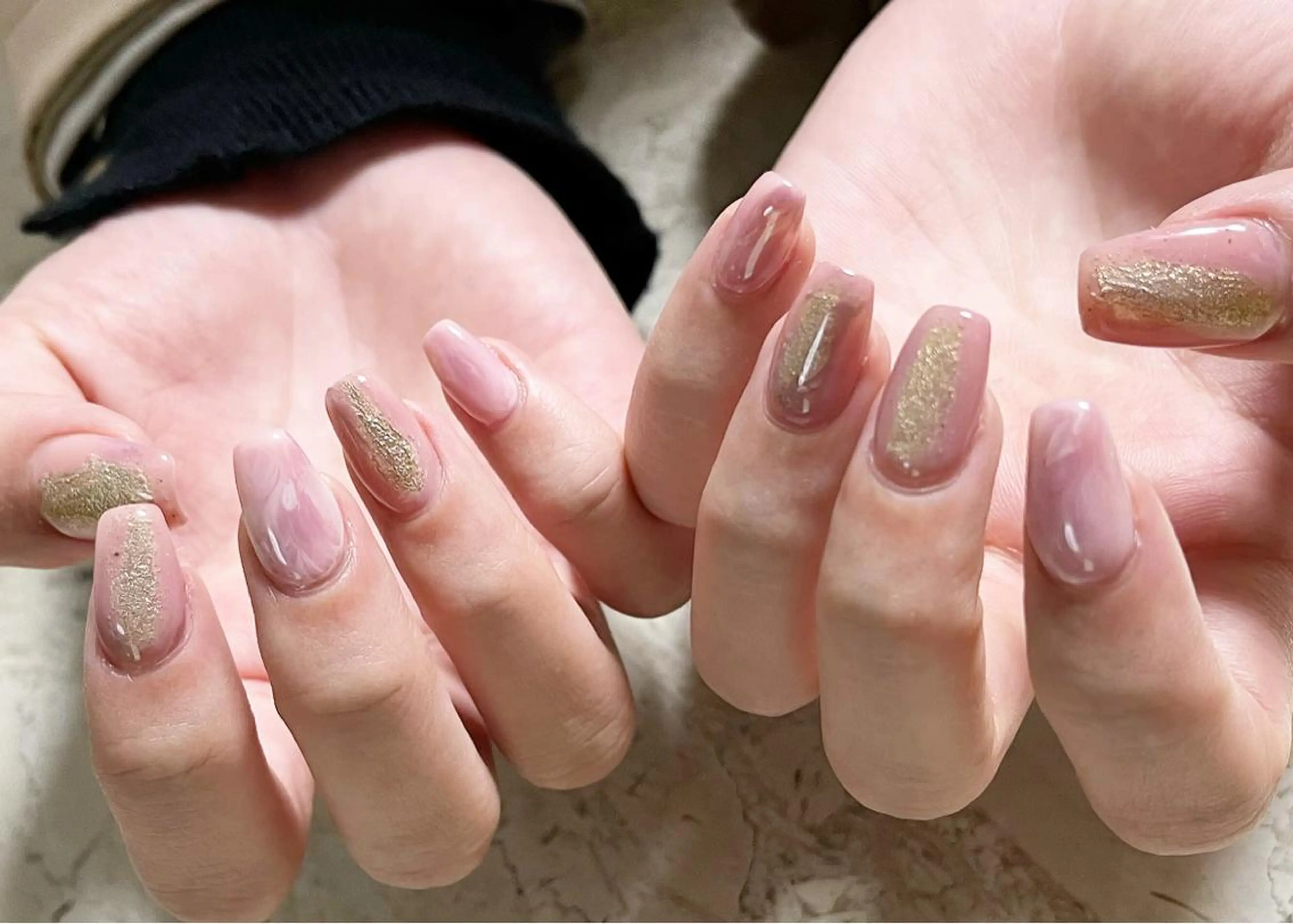 ネイル クリアネイル ジェルネイル 氷ネイル・うるうるネイル 韓国ネイル ミラーネイル mieux IZUMiのネイルデザイン