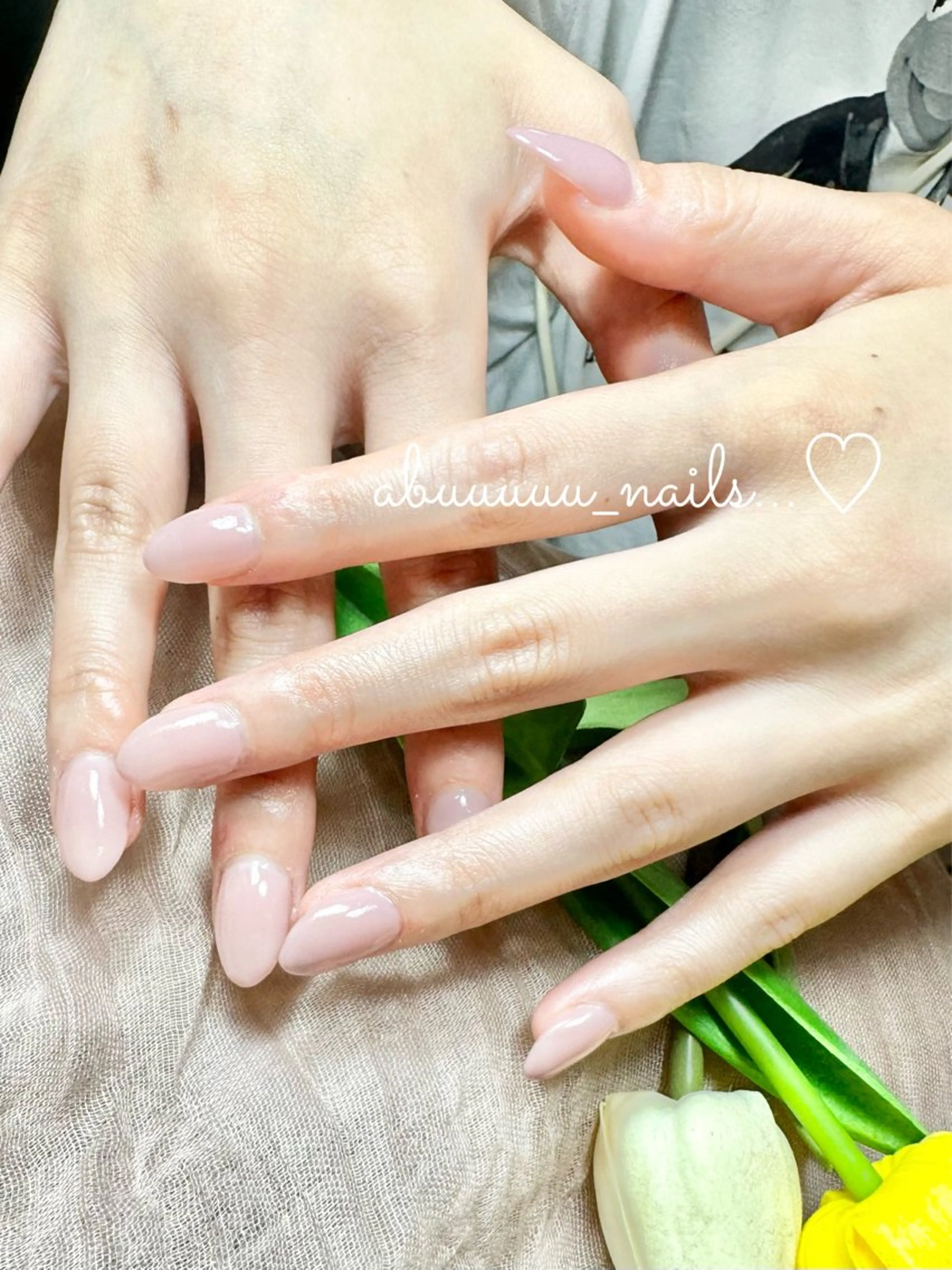 ネイル オフィスネイル ピンク abuuuuu nailsのネイルデザイン