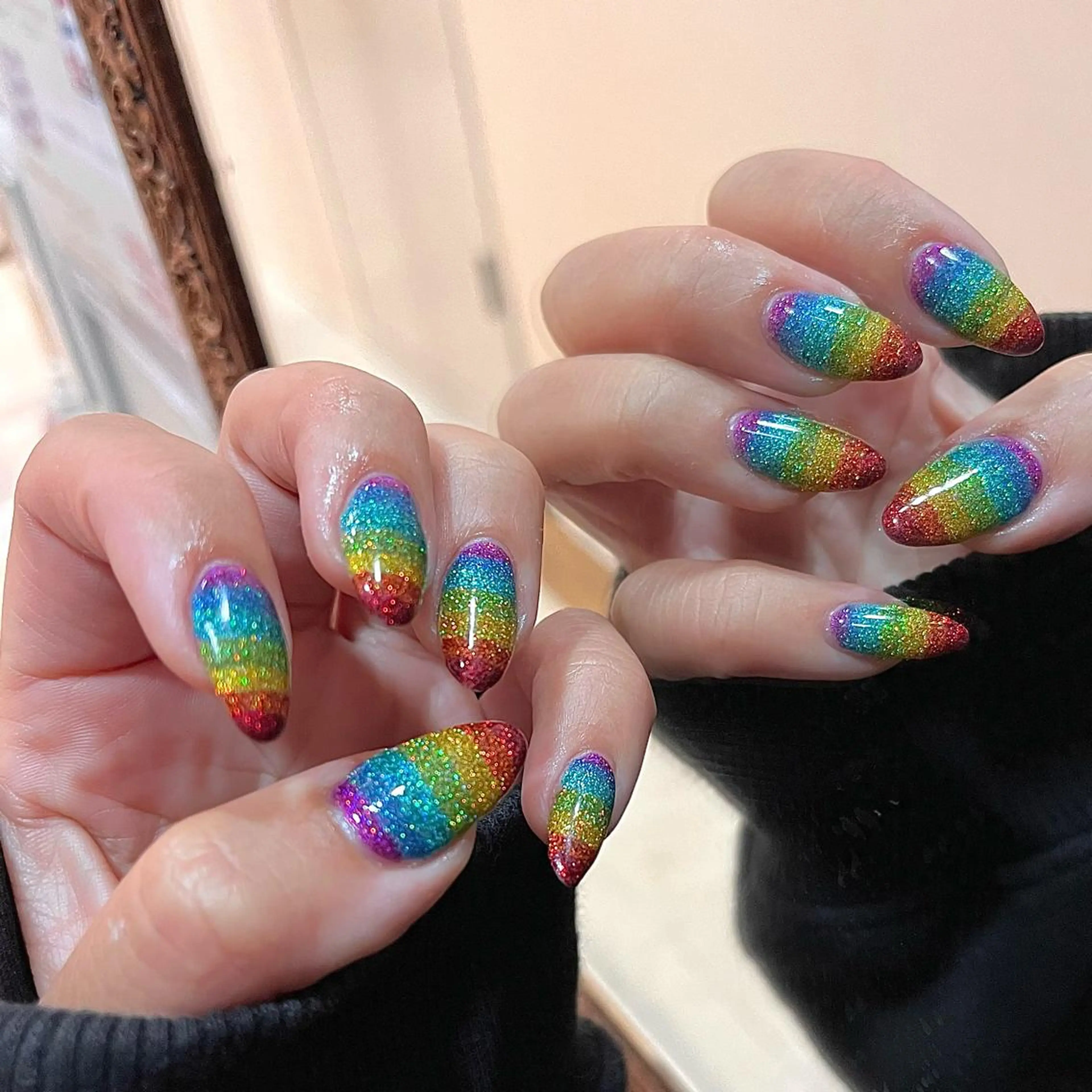 ネイル キラキラネイル ラメ(グリッター) スカルプネイル ハンドネイル フットネイル para ☀︎ sol by BECK所属・Para Sol nail　Maoのネイルデザイン