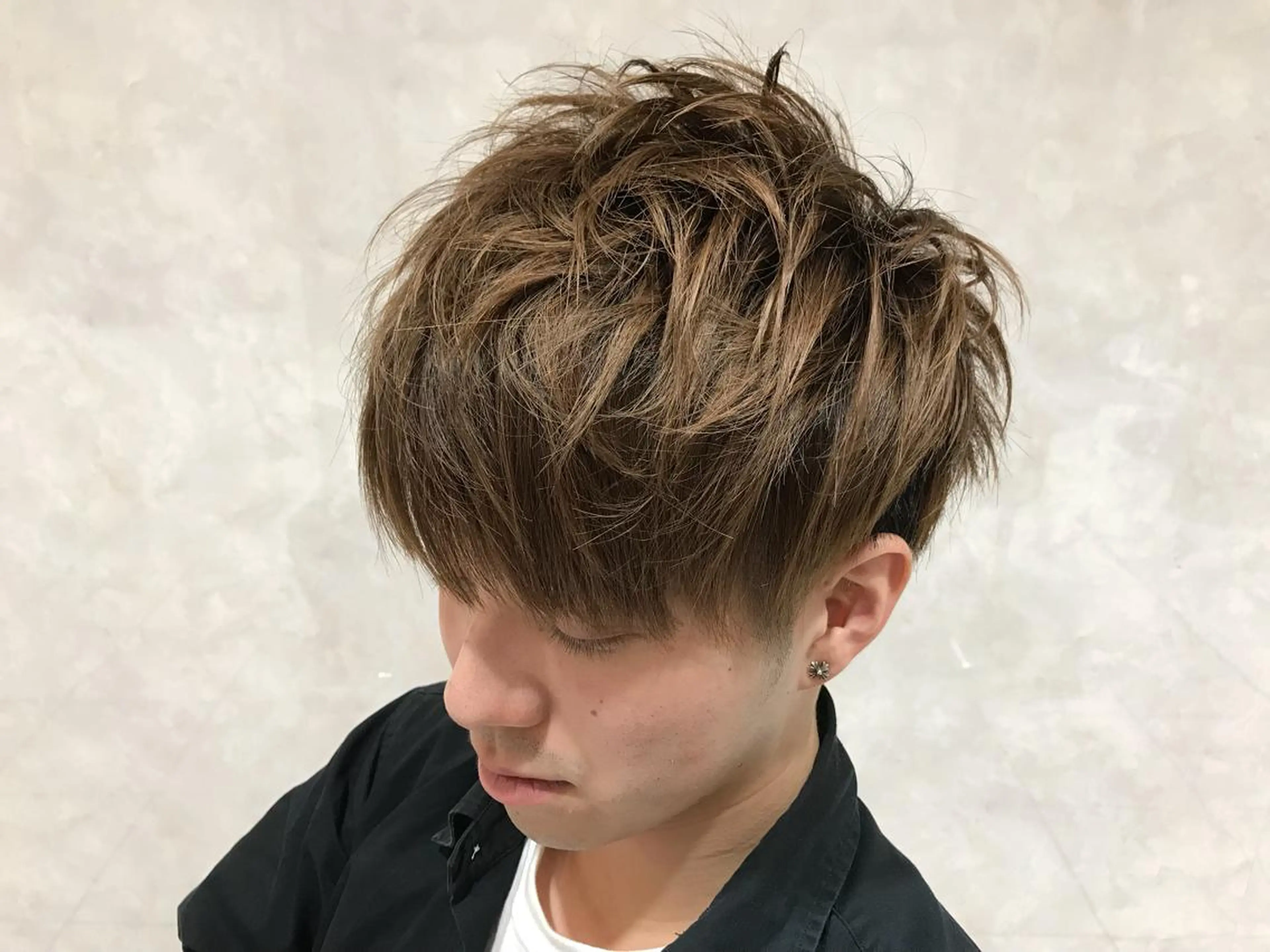 ショート カラー メンズ テラモト カズヨシのヘアスタイル