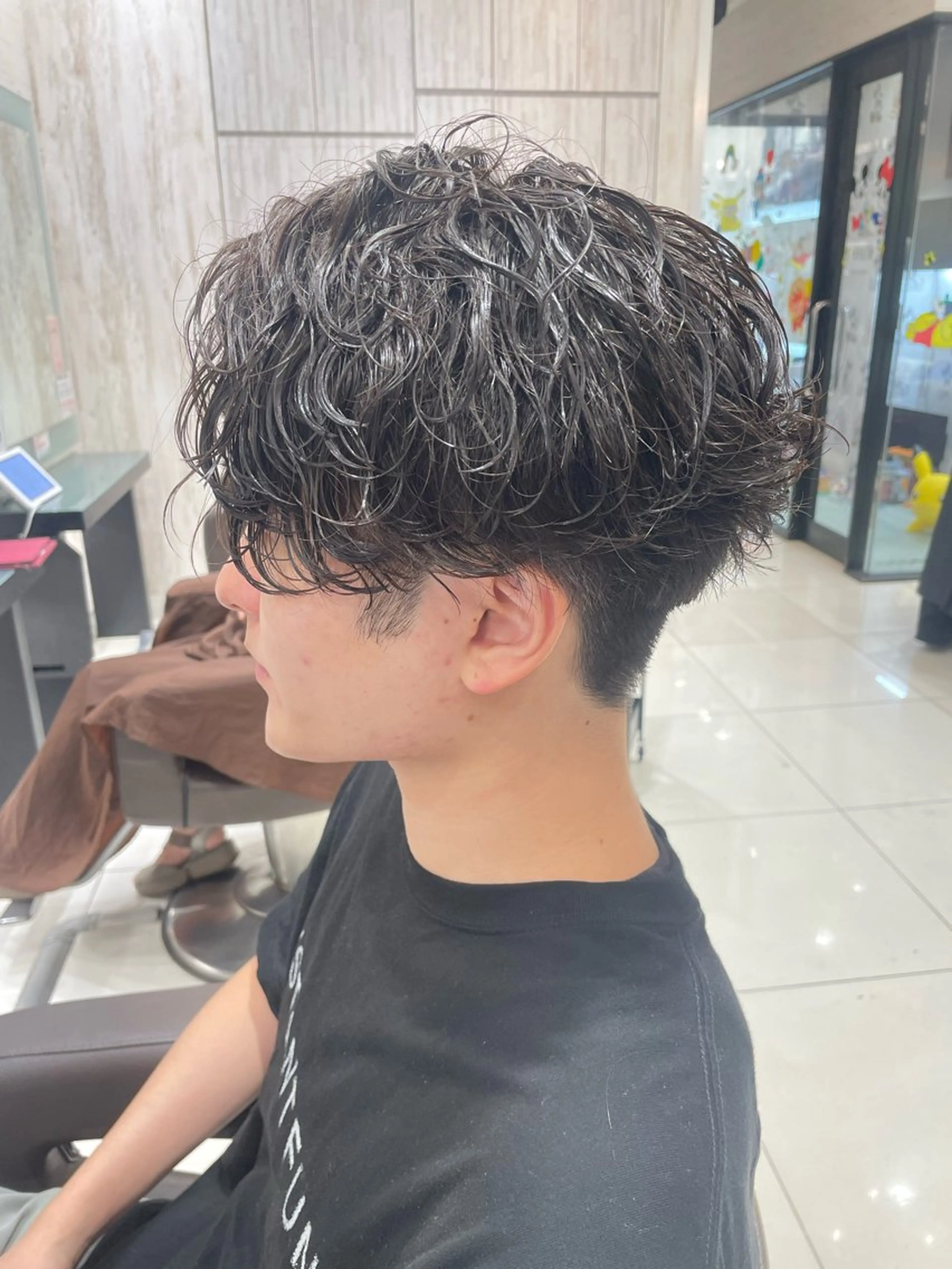 パーマ メンズ カット パーマ トリートメント EARTH 山﨑龍馬のヘアスタイル