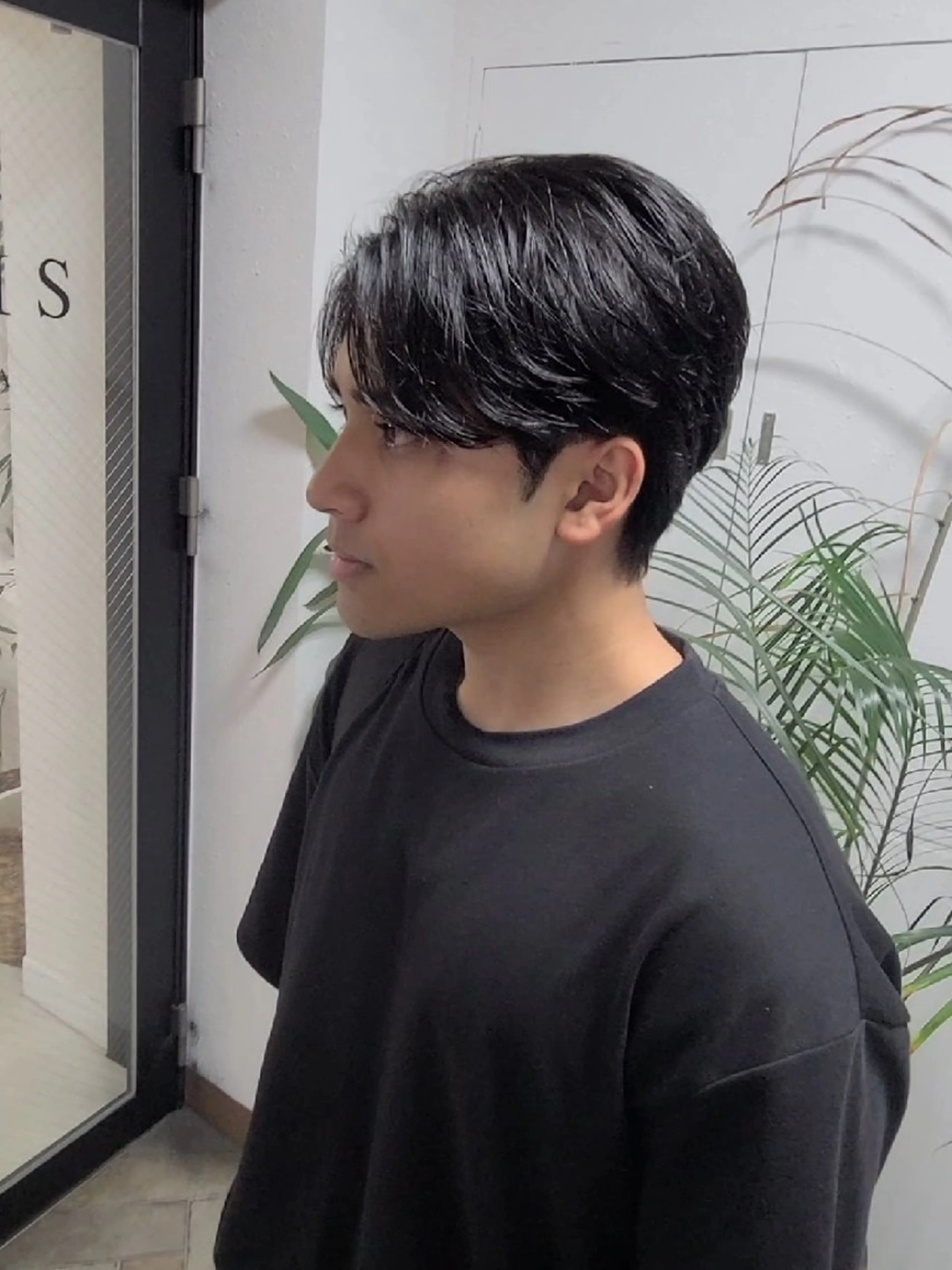 メンズ ミディアム センターパート 刈り上げ カット ヘアセット Lapis 名古屋駅前店所属・LEN名古屋/パーマ メンズ特化美容師のヘアスタイル