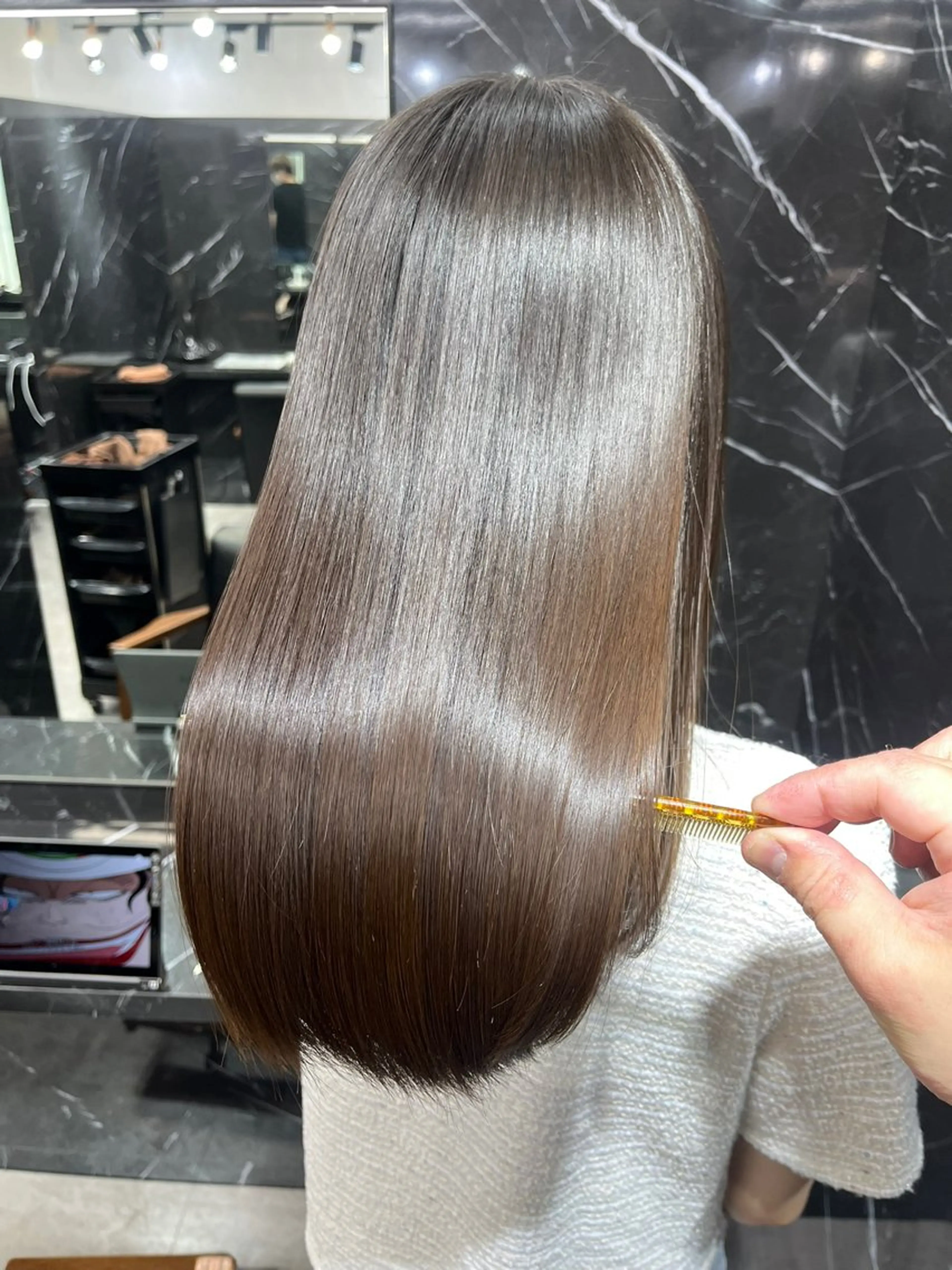 セミロング くせ毛 SALOWIN神戸三宮Suite店所属・神戸本格派髪質改善 /MITSUKIのヘアスタイル