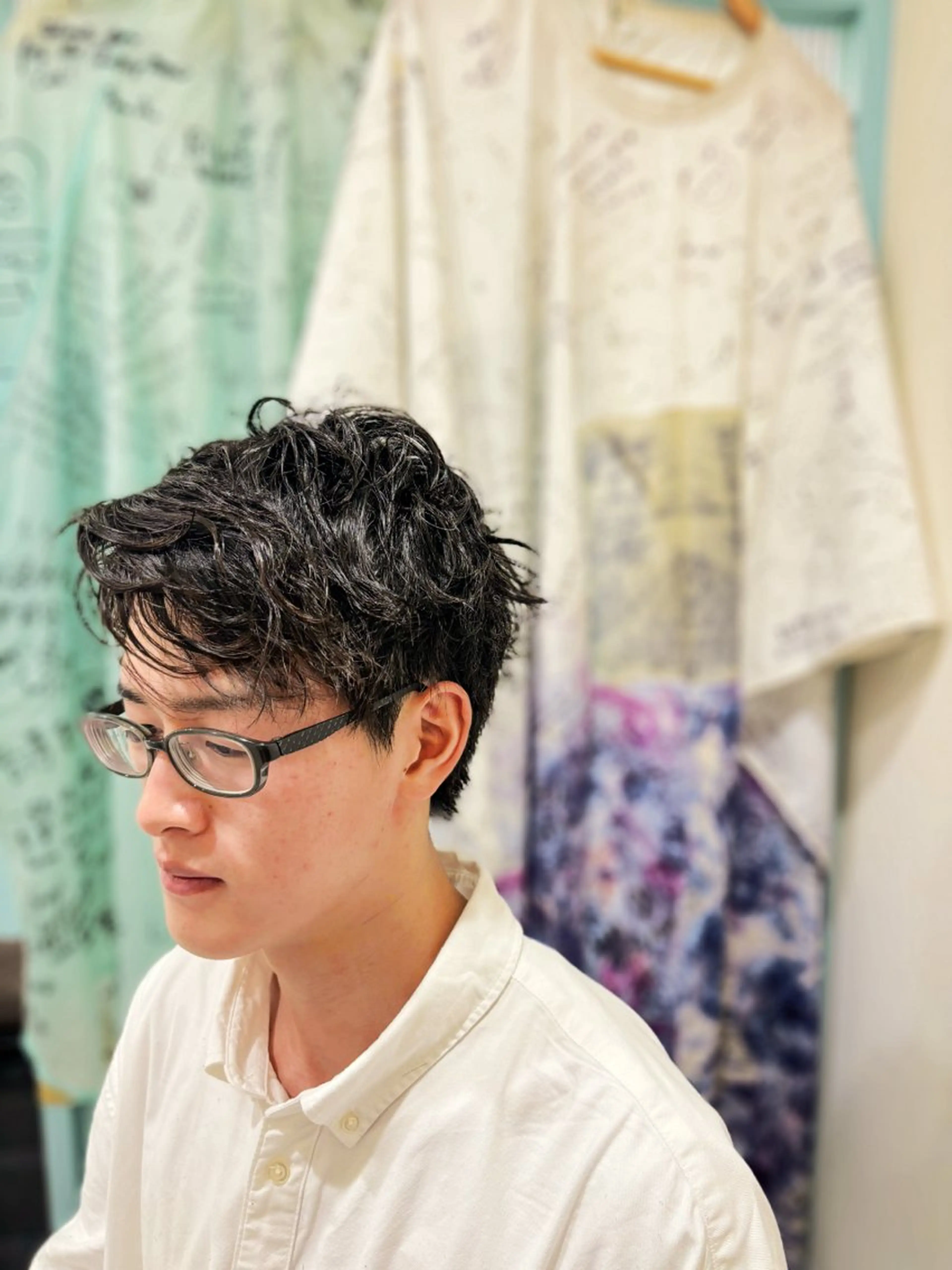 ショート パーマ メンズ メンズパーマ カット パーマ 中西 将🌈"たすく"のヘアスタイル