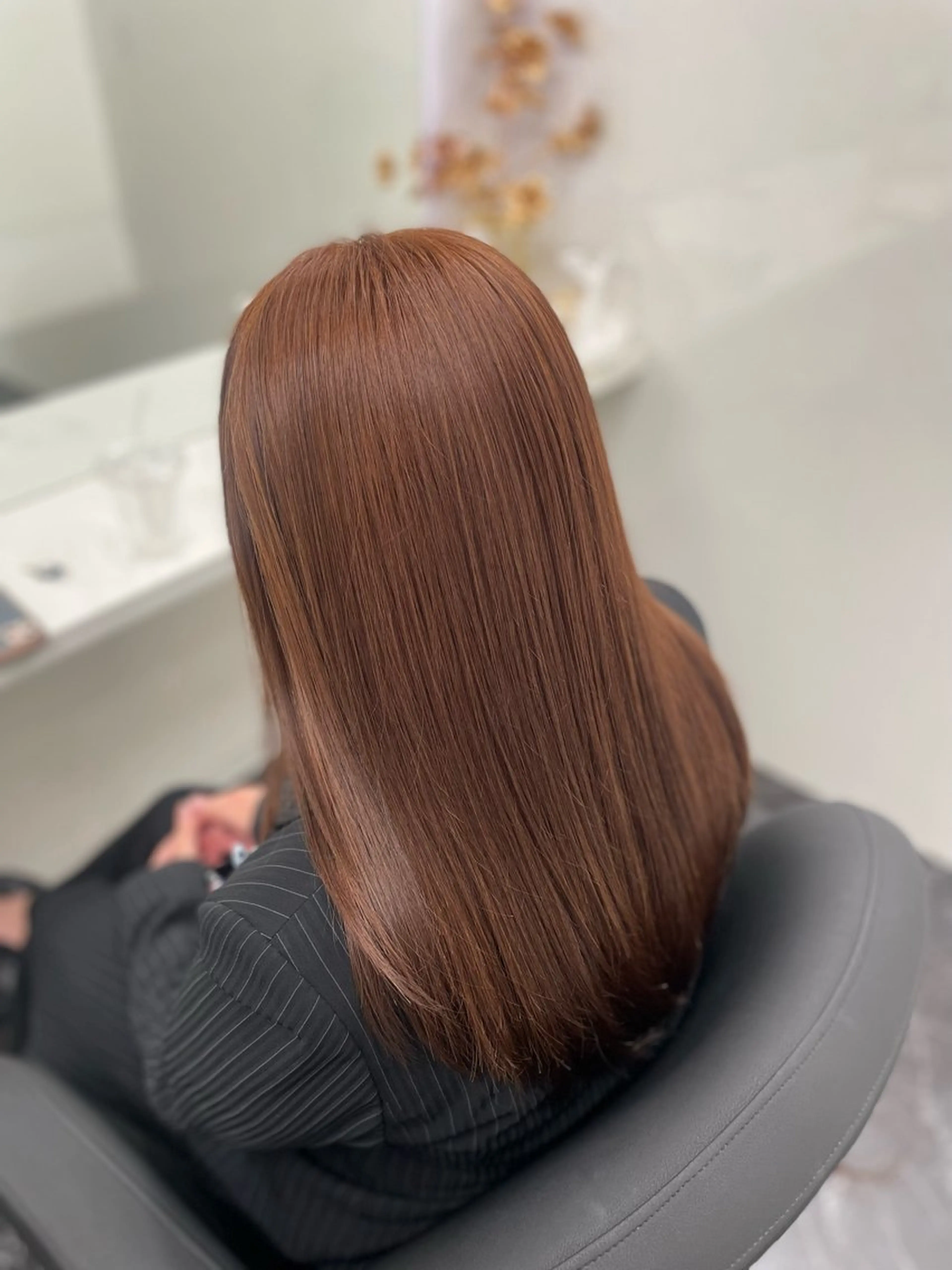ロング カラー ベージュカラー ブリーチ ダブルカラー ミルクティーベージュ ブリーチなしカラー Blue所属・韓国ヘア🇰🇷 りさのヘアスタイル