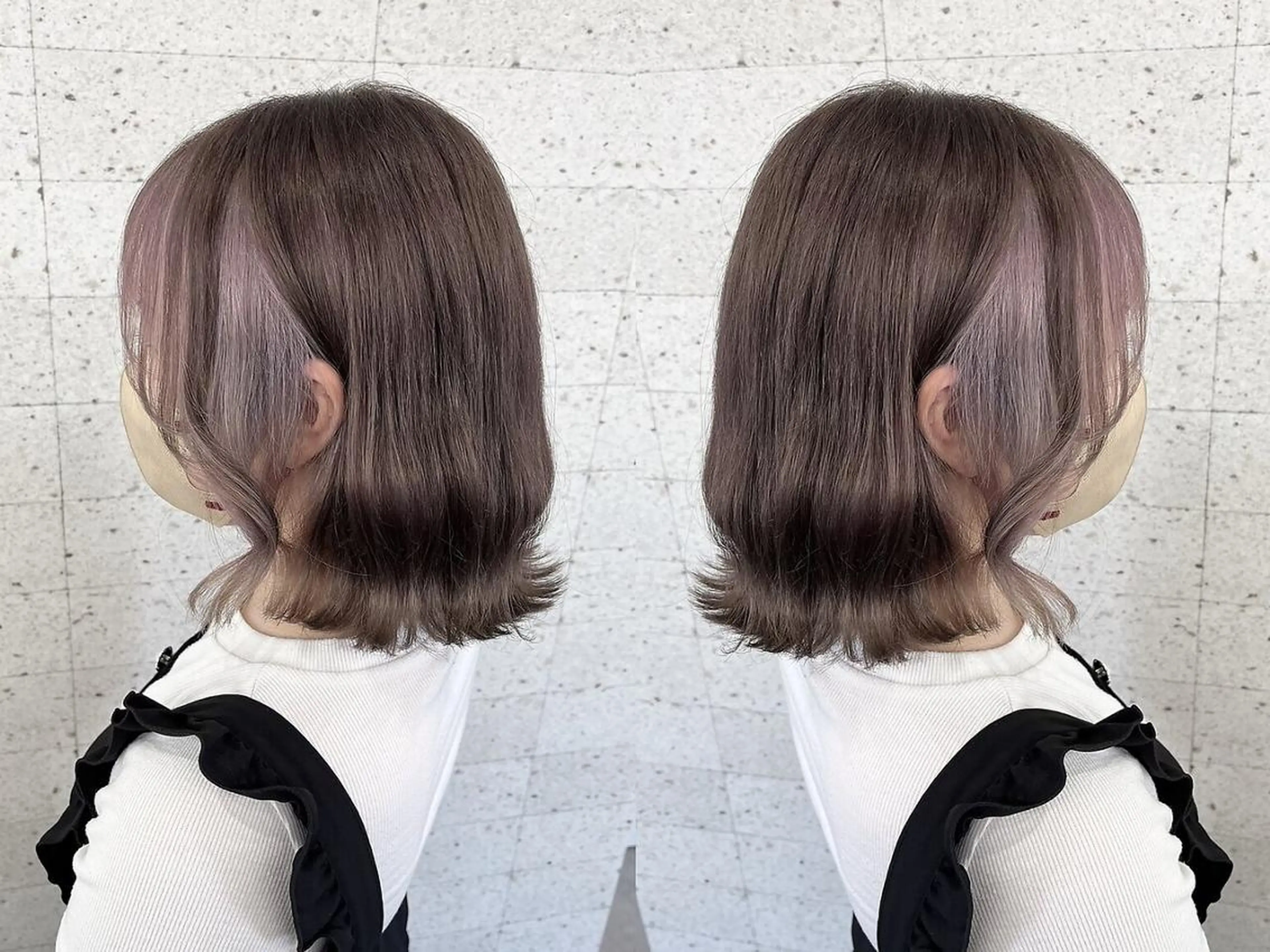 イヤリングブリーチ+全体カラーの写真