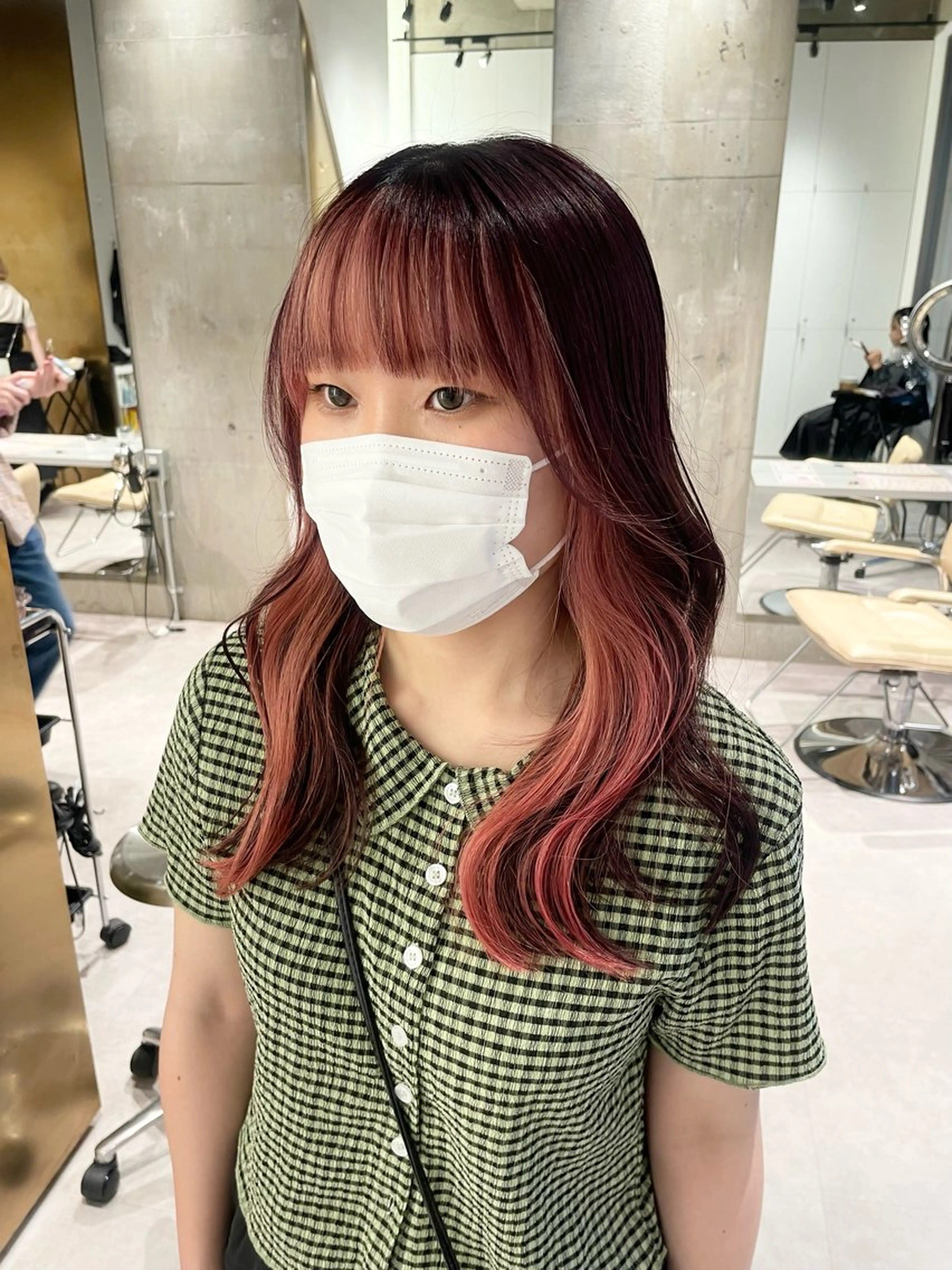 ミディアム カラー ヘアカラー AIKA🤍 カットモデル募集🫧のヘアスタイル