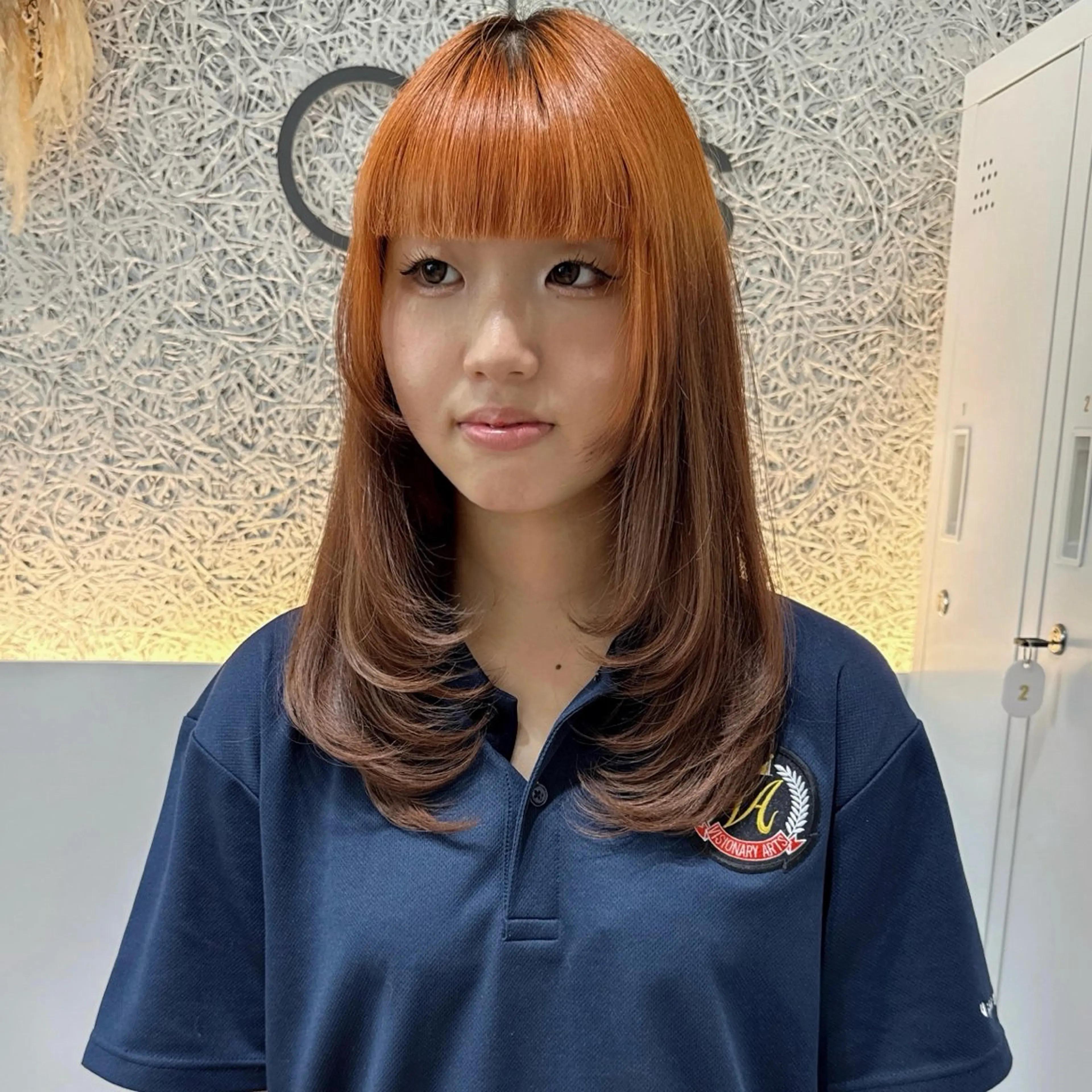 ロング カラー ブリーチ ブラウンカラー オレンジ レイヤーカット ヘアカラー トリートメント 🌱ブリーチ・透明感 カラー/mapi🦭のヘアスタイル