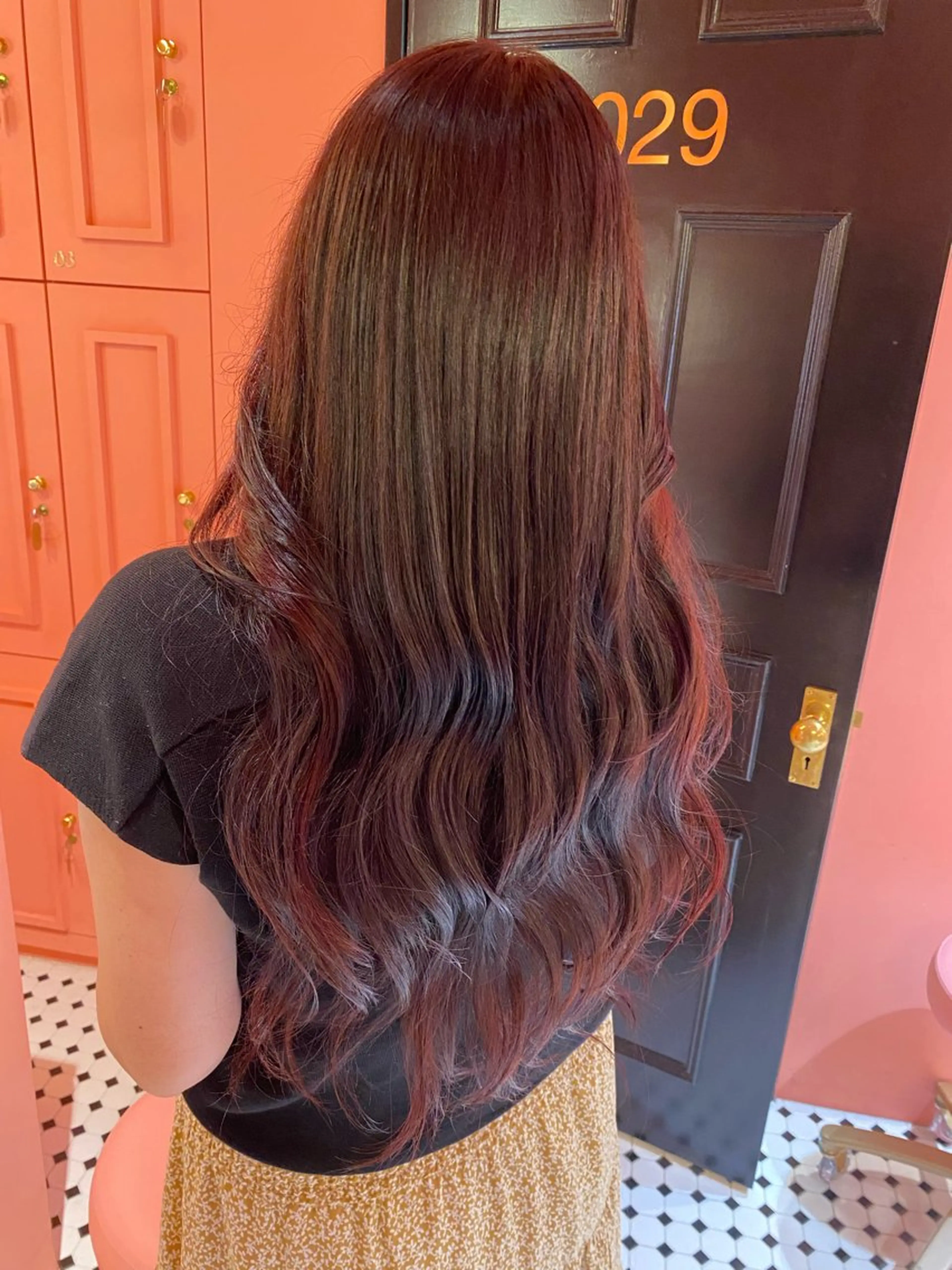 ロング カラー ブラウンカラー ピンクカラー ピンクブラウン miyu ボブモデル募集中のヘアスタイル