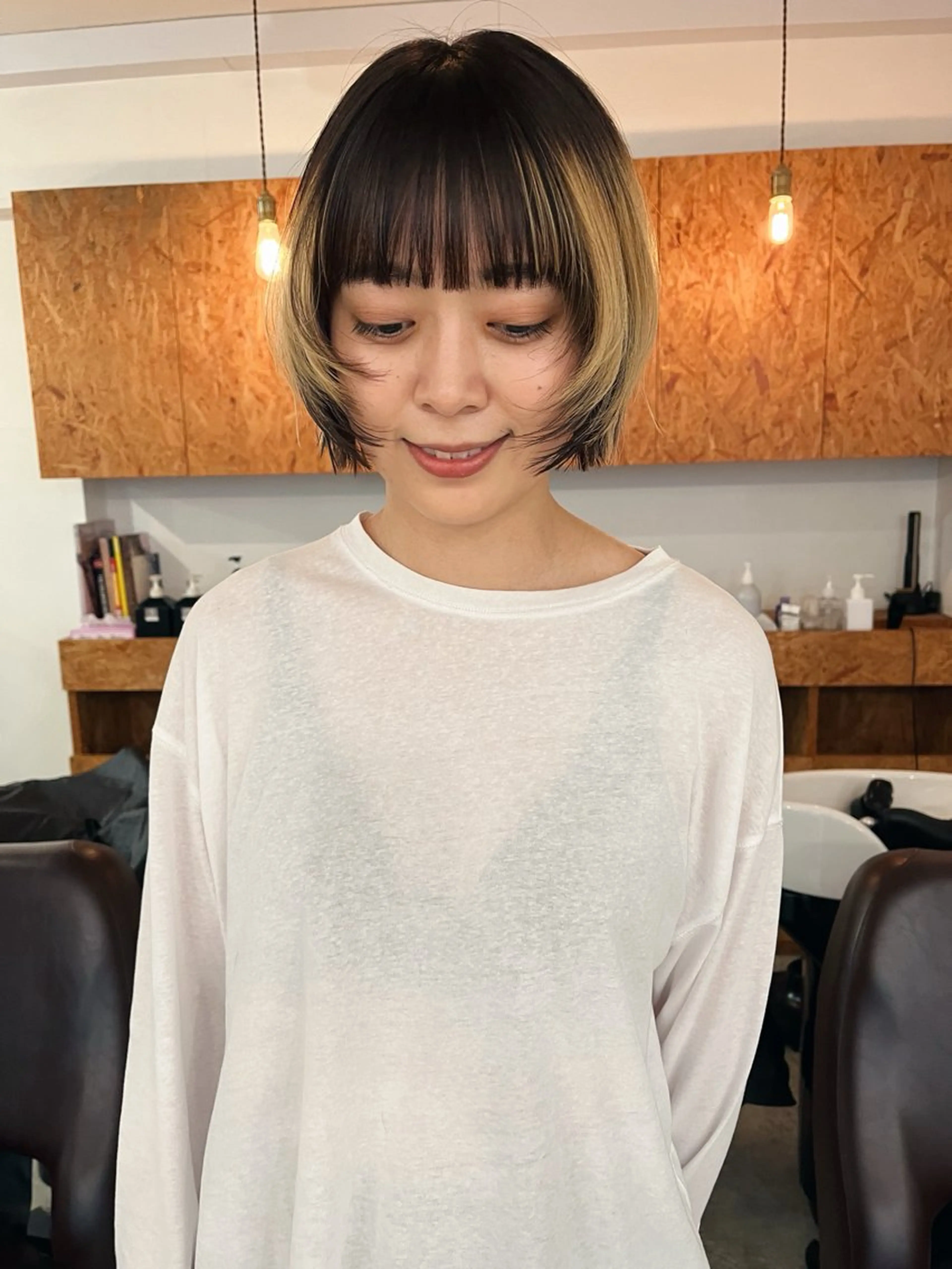 ショート 暖色カラー 🌼クニトウメイのヘアスタイル