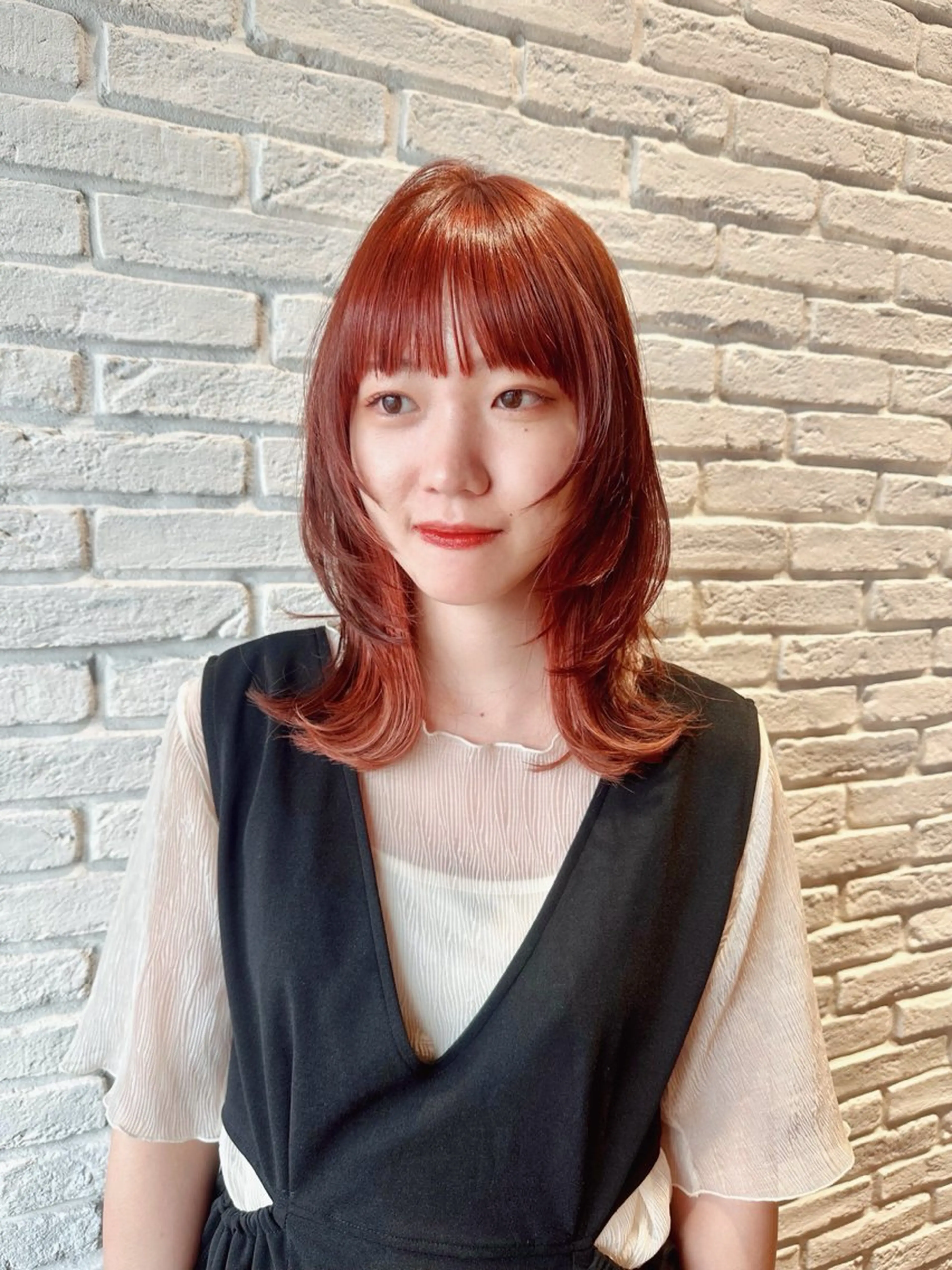 🍒【高発色☆暖色限定 ピンク オレンジ レッドetc... 】🍒ケアブリーチ＋艶髪カラー＋髪質改善トリートメント🫧の写真