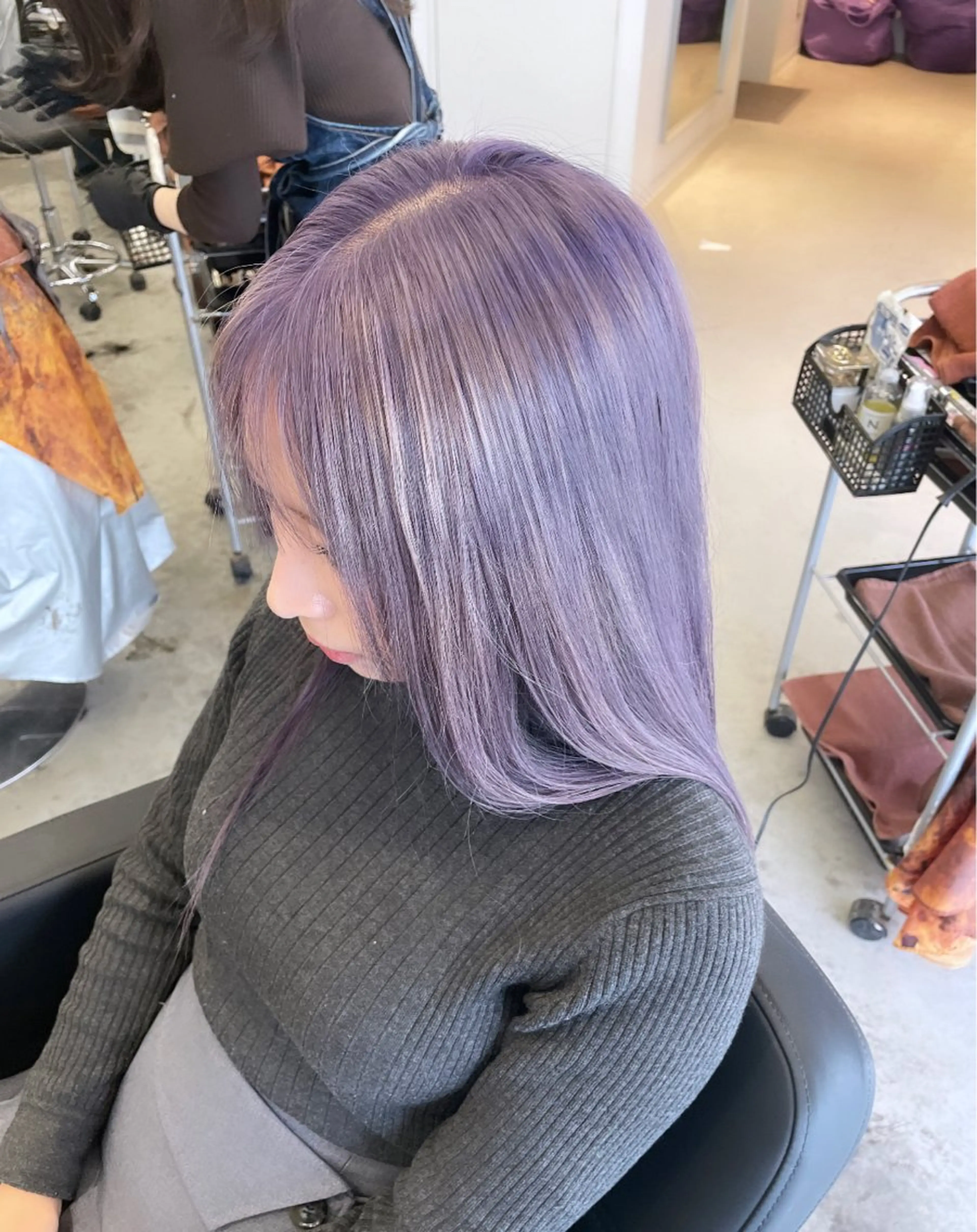 セミロング カラー カット ヘアカラー トリートメント ヘアセット 🎗井上 竜 ブリーチ指名No.1のヘアスタイル