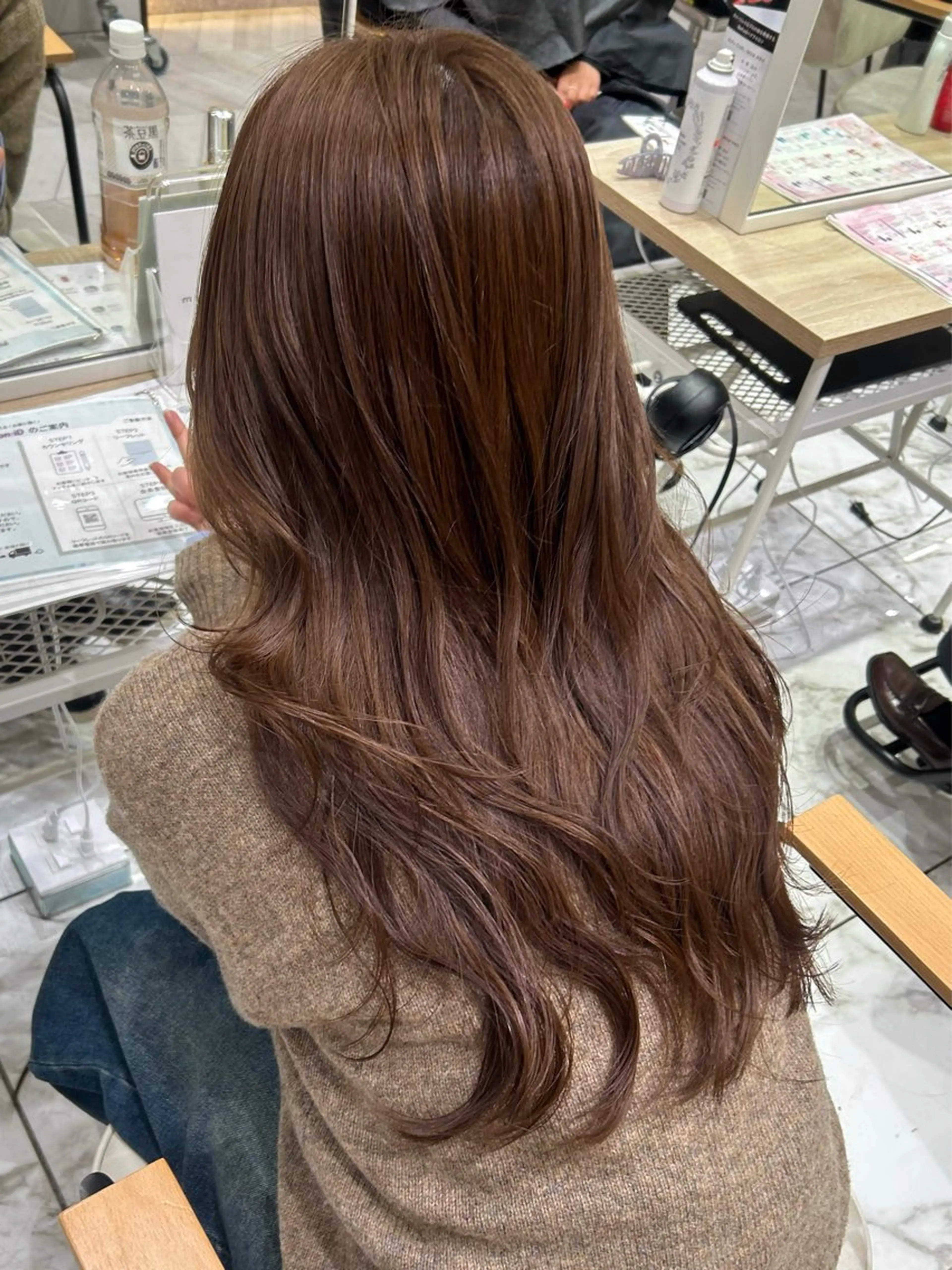 ロング 髪質改善 ヘアカラー トリートメント 🇰🇷韓国スタイル /束間まつげ🎀ミキのマツエク・マツパデザイン