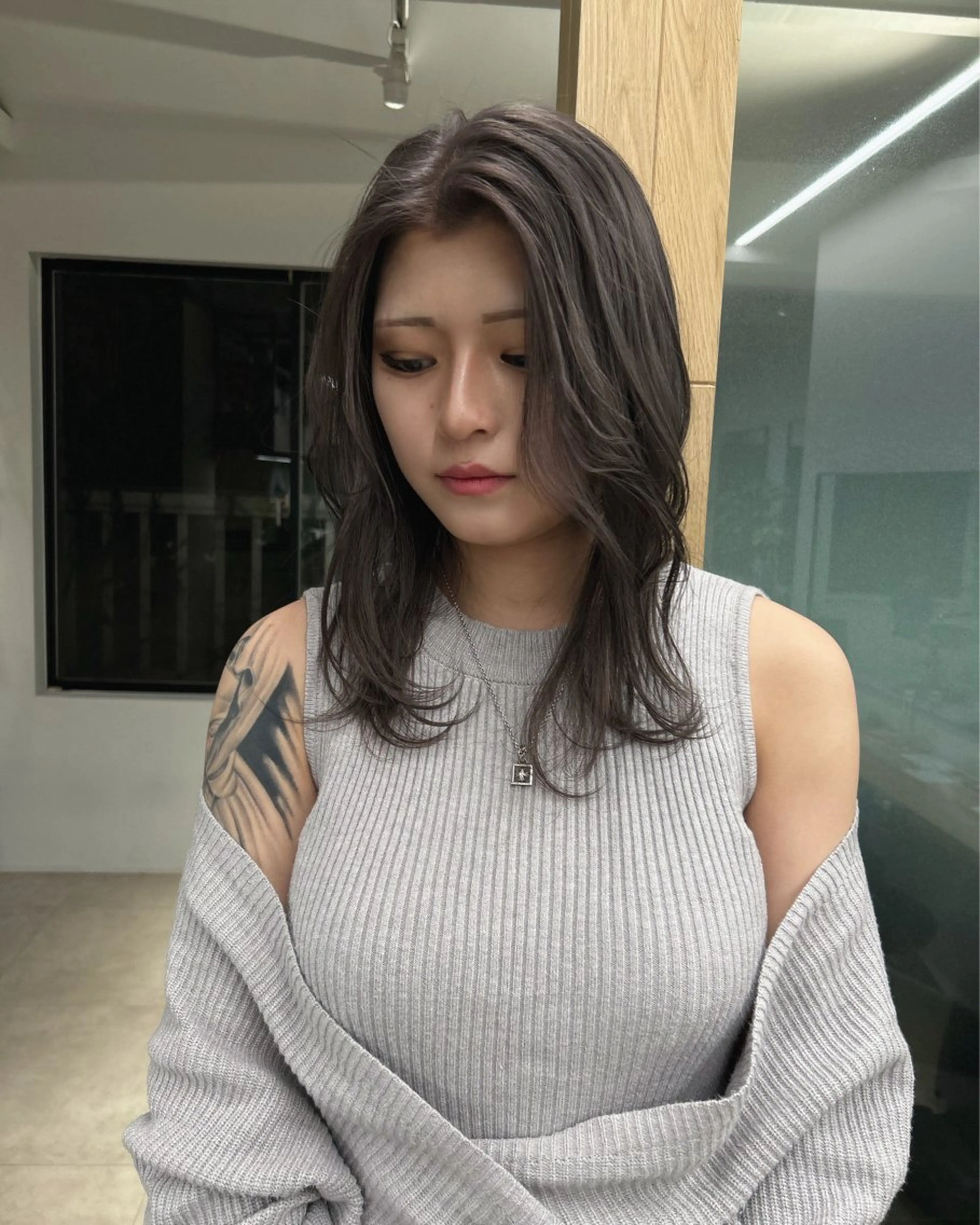 セミロング カラー ケアパーマ/ブリーチ daisukeのヘアスタイル