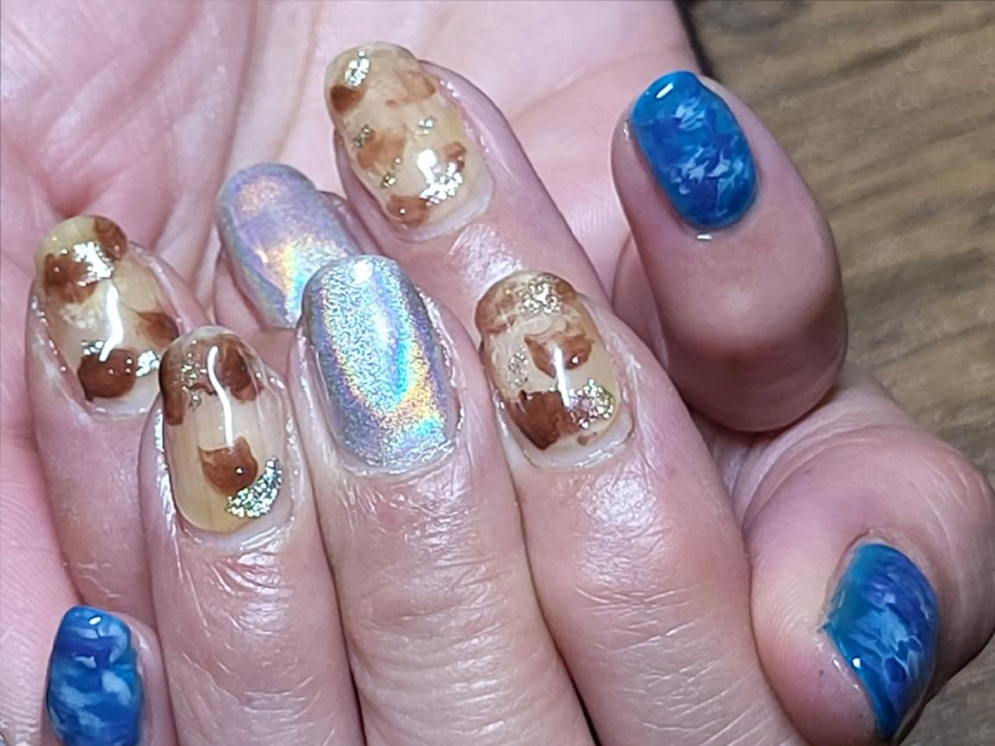 ネイル ブルー nail イロドリのネイルデザイン