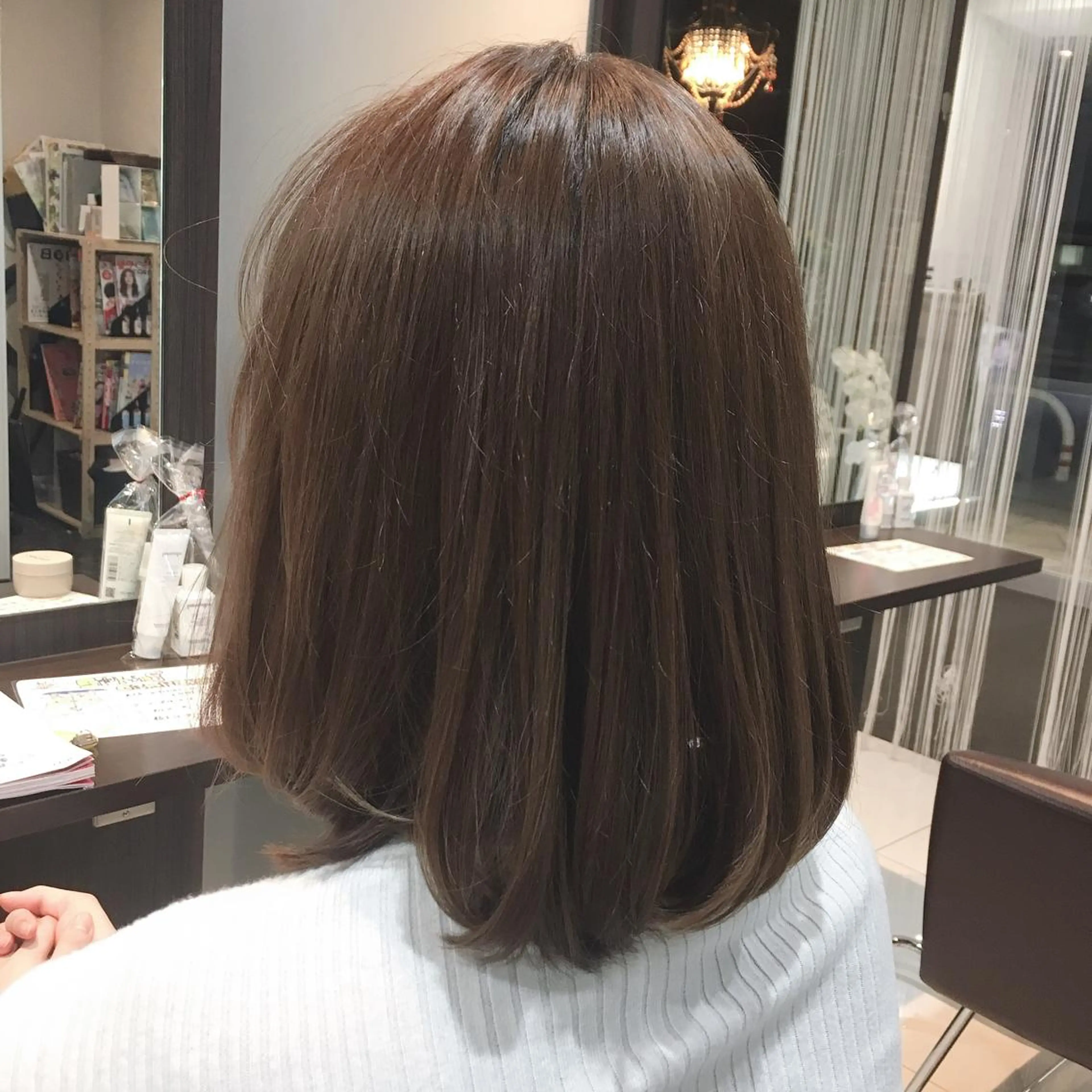 ミディアム ボブ カット 大石 祐那のヘアスタイル