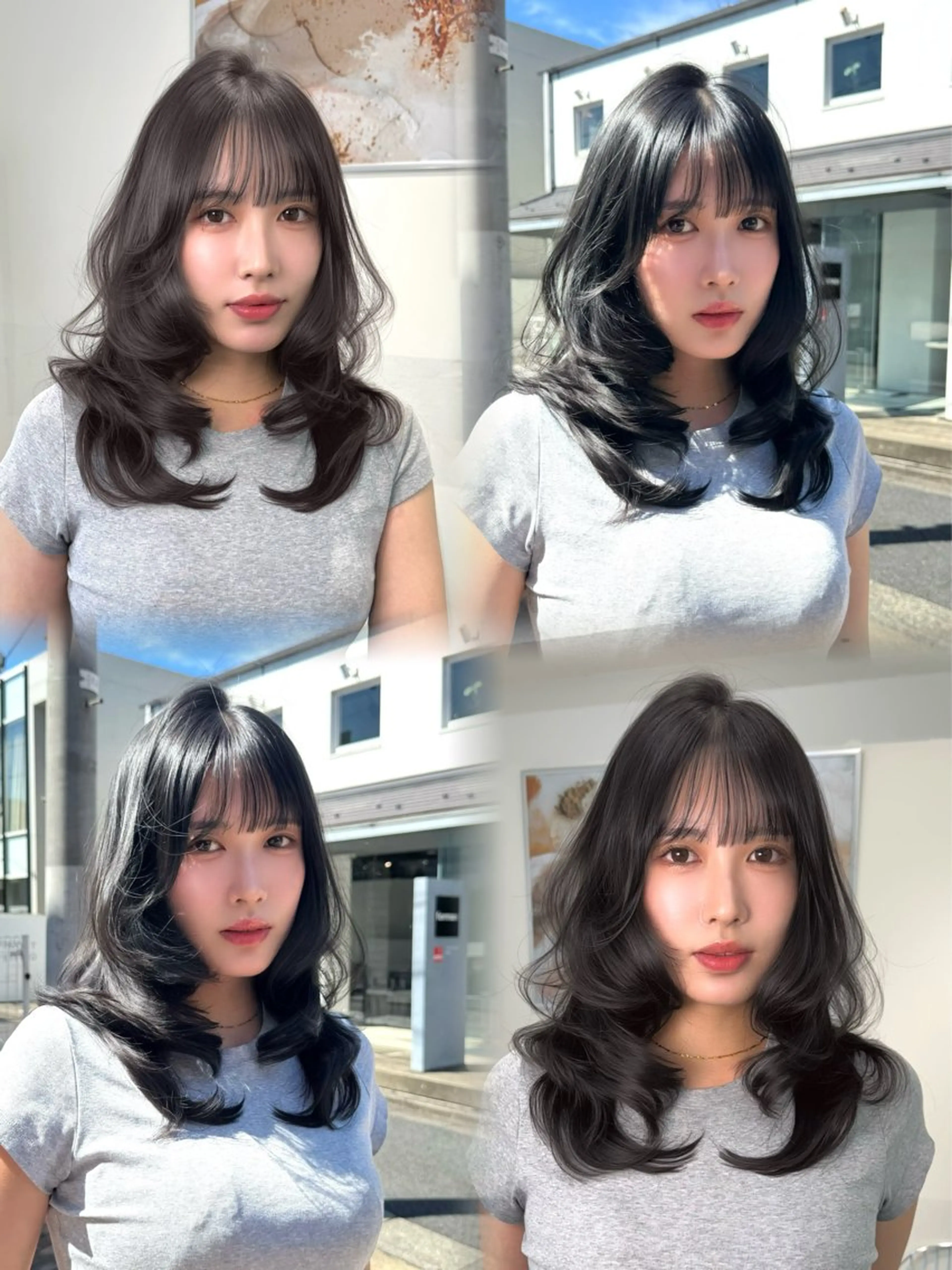 セミロング カラー ヘアアレンジ カット ヘアカラー トリートメント ONYX【オニキス】所属・韓国レイヤーカット/ 韓国ヘア/郷家拓斗のヘアスタイル