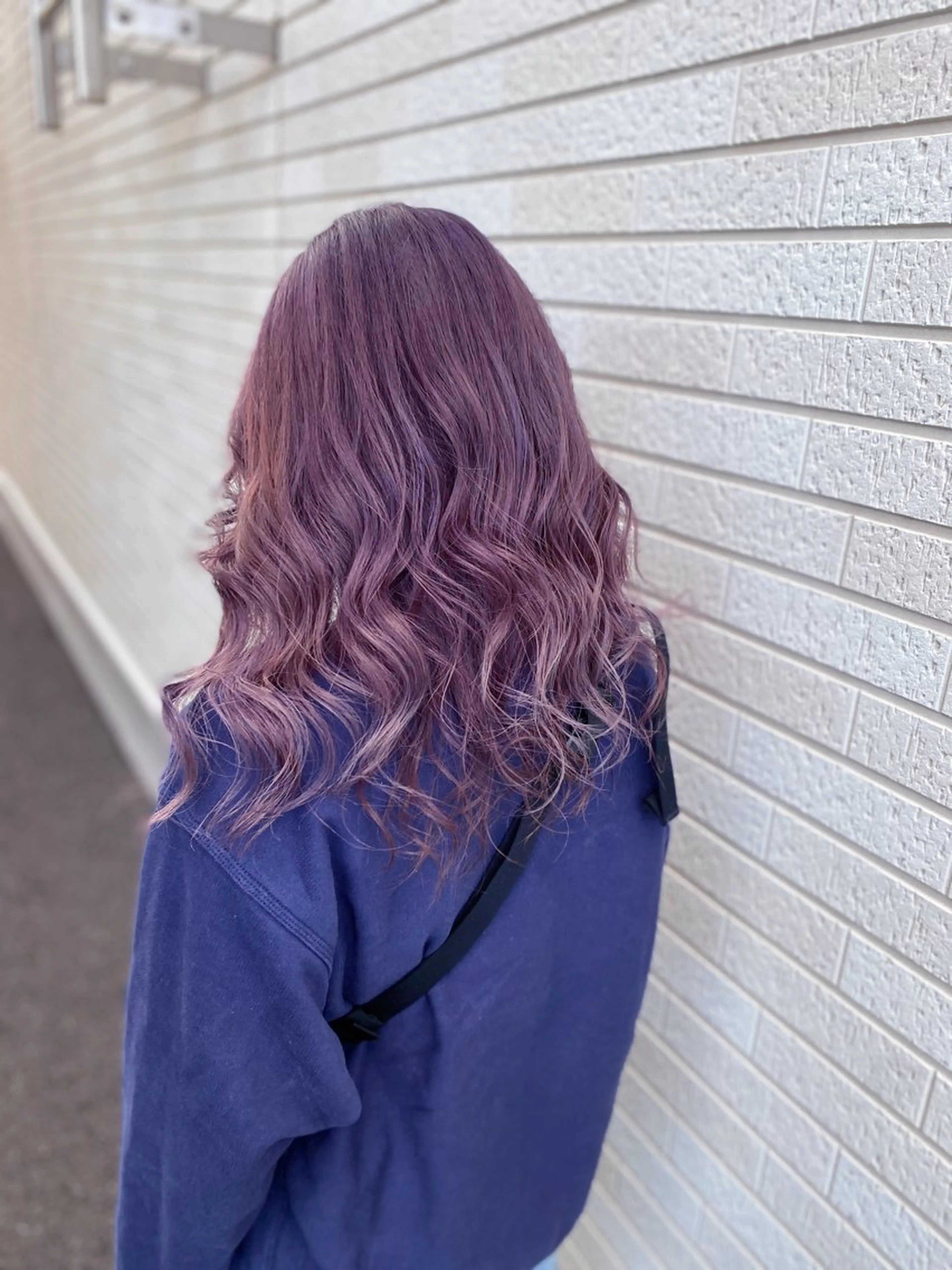 セミロング カラー ラベンダーカラー ラベンダーピンク ピンクカラー 安住 千明のヘアスタイル
