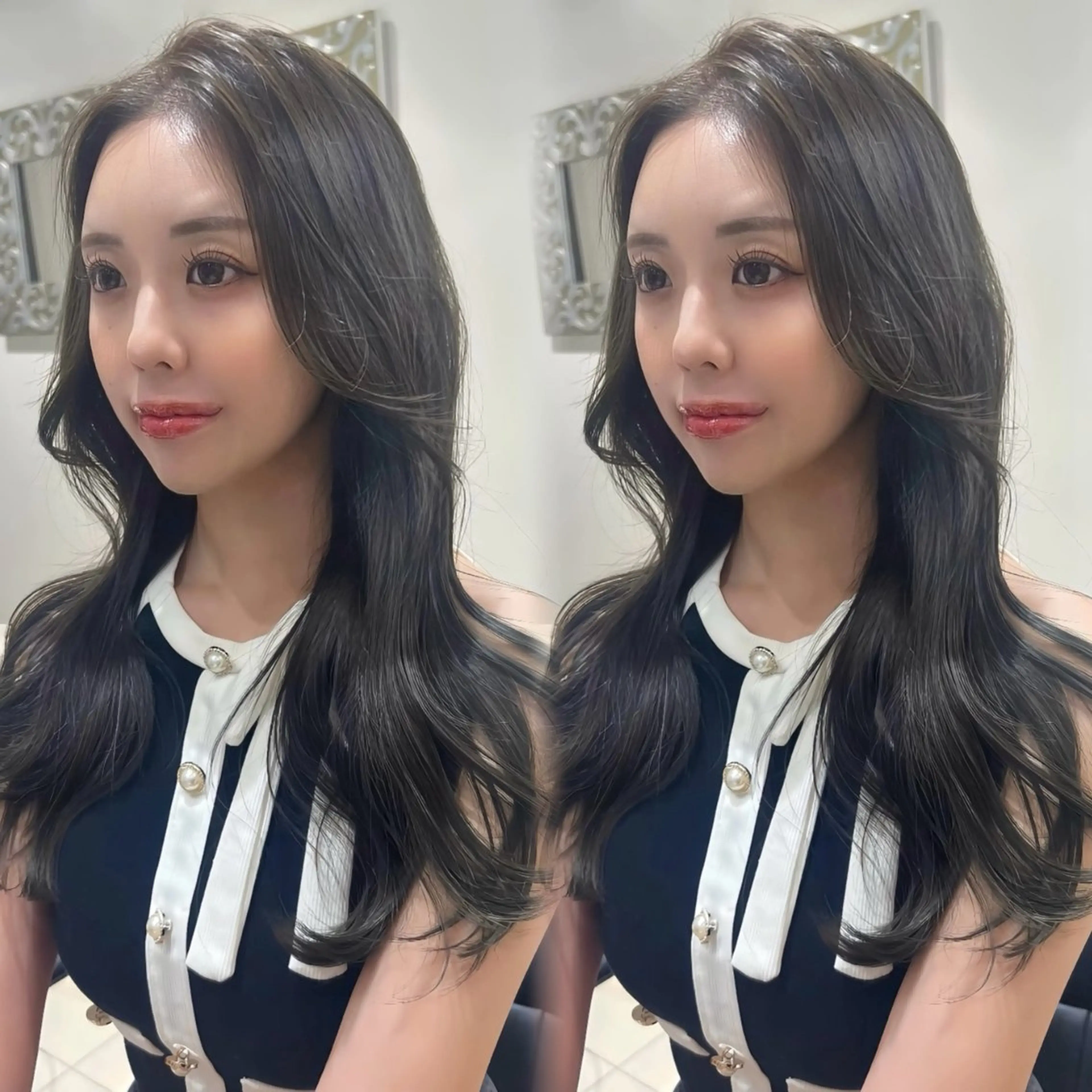 ロング カラー 透明感カラー グレージュ ヘアカラー トリートメント 新宿/透明感カラー/ 縮毛矯正/SHOKIのヘアスタイル