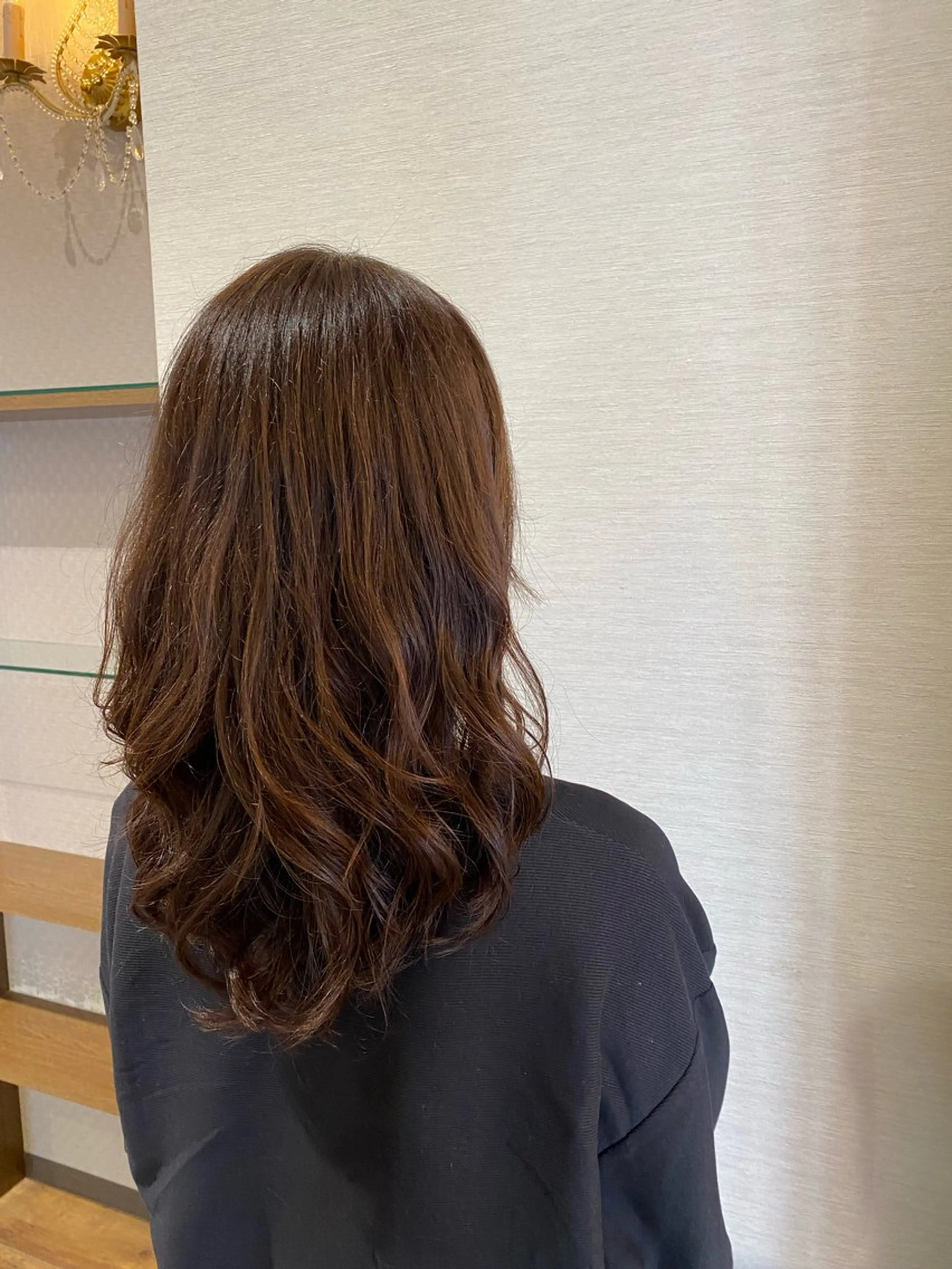 セミロング パーマ セミロングパーマ ヨシンモリ 韓国風ヘア デジタルパーマ カット パーマ 坂本 裕樹のヘアスタイル