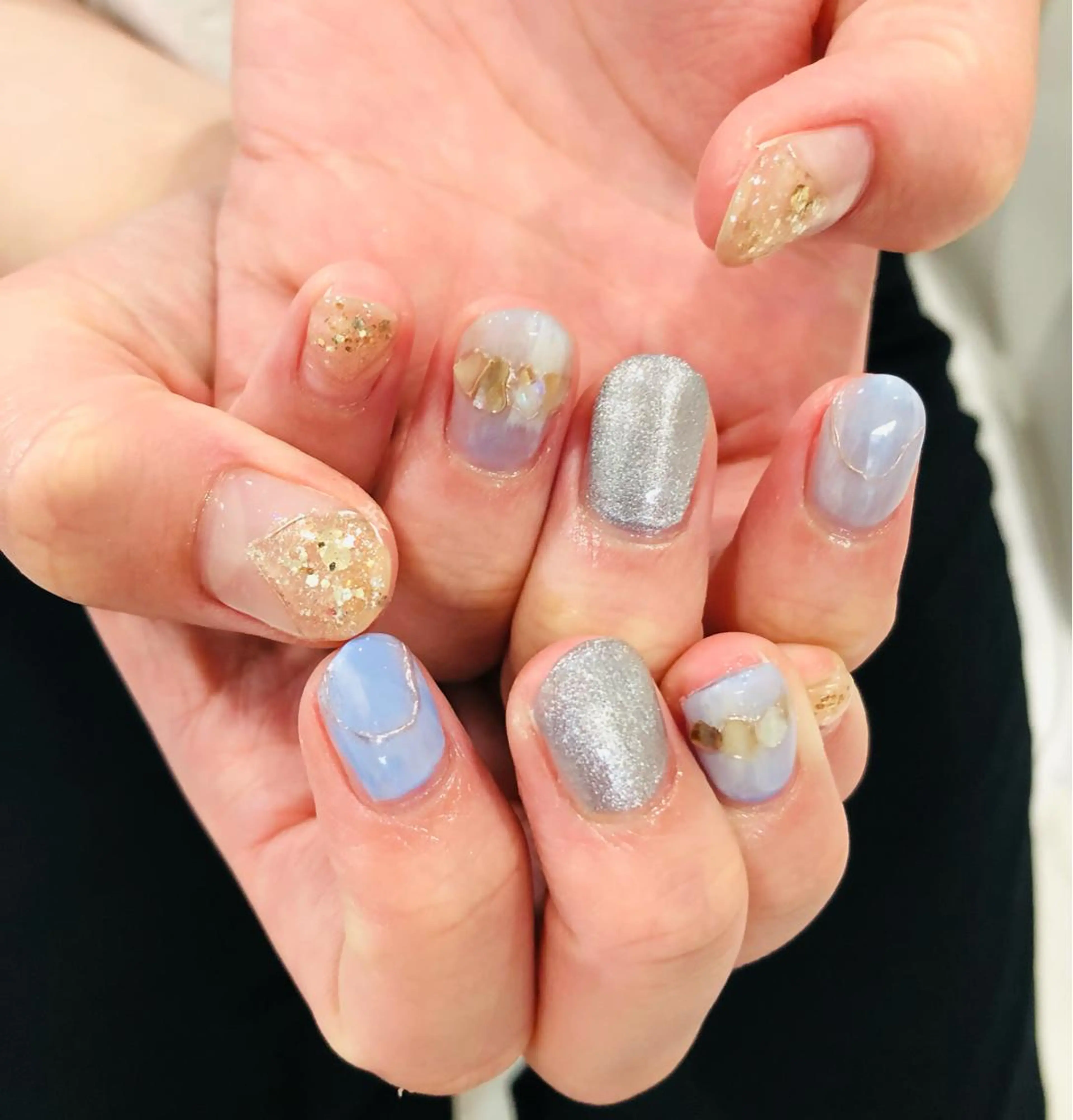 ネイル マグネットネイル ミラーネイル ニュアンスネイル H3(エイチスリー)所属・H3 hitoのネイルデザイン