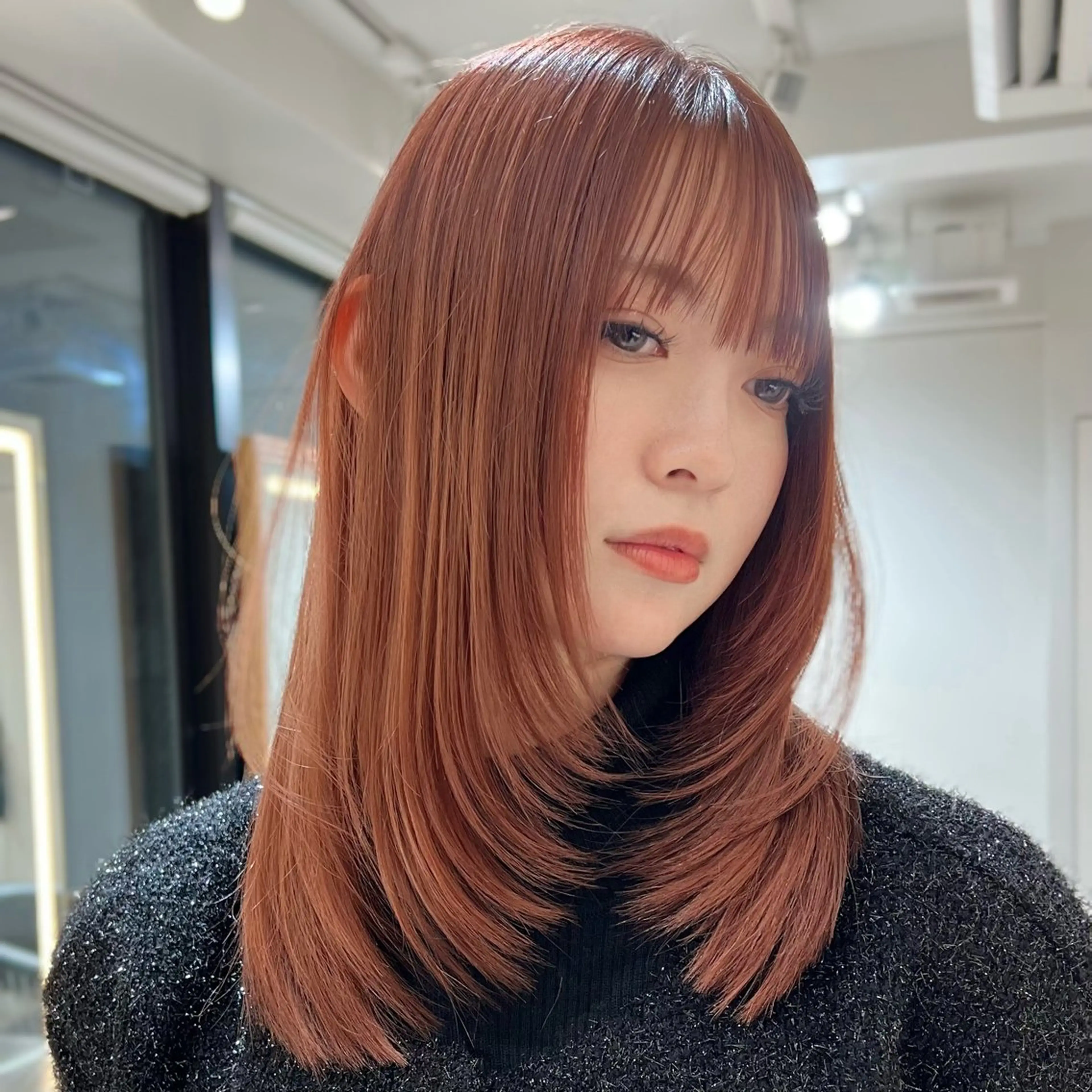 ロング カラー ボブ 韓国風ヘア レイヤーカット 《メンズ特化》韓国風 /chiharaのヘアスタイル