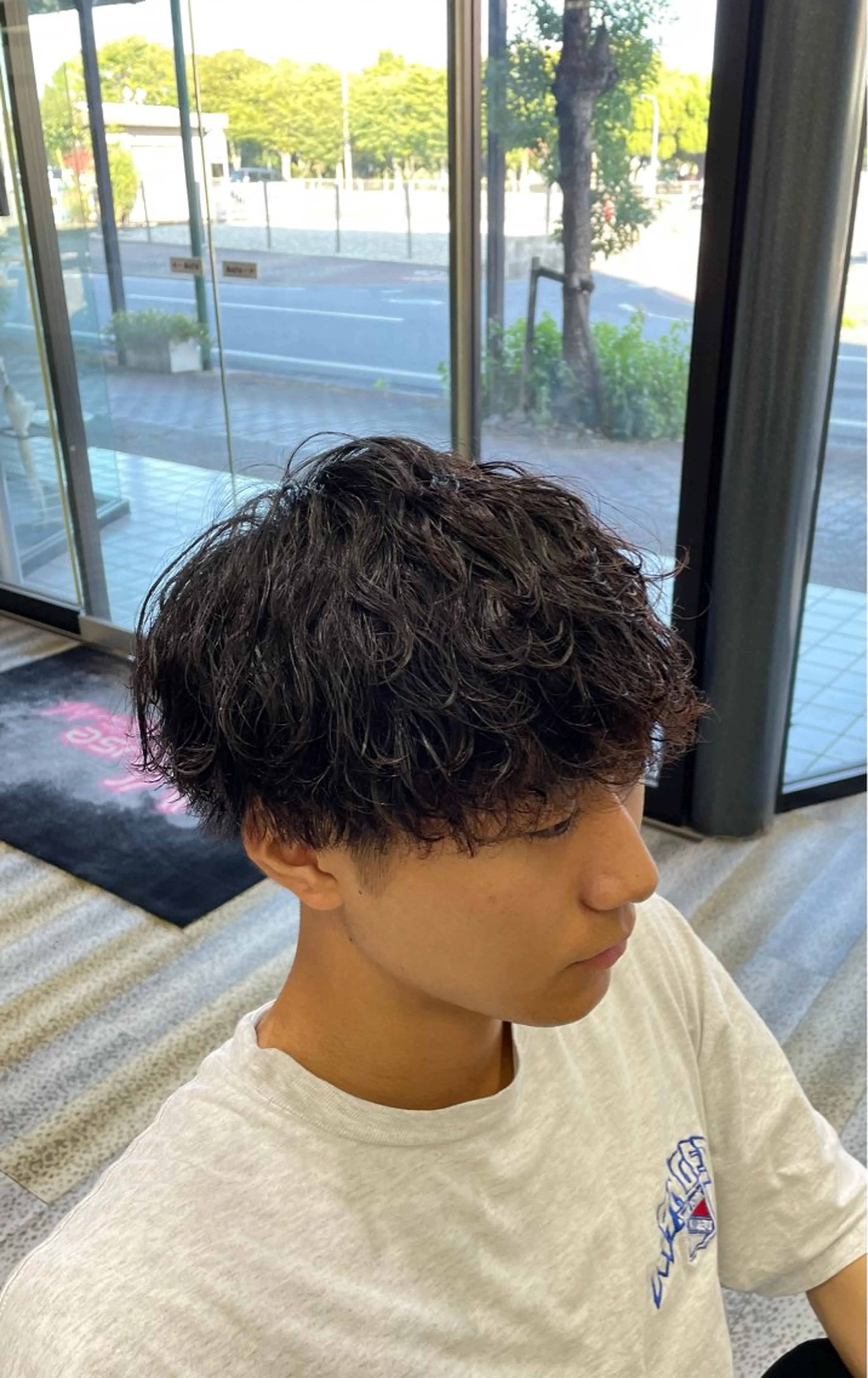ショート パーマ メンズ マッシュ メンズパーマ 刈り上げ 波巻きパーマ カット パーマ 【メンズ特化】岩瀬 武【メンズパーマ】のヘアスタイル