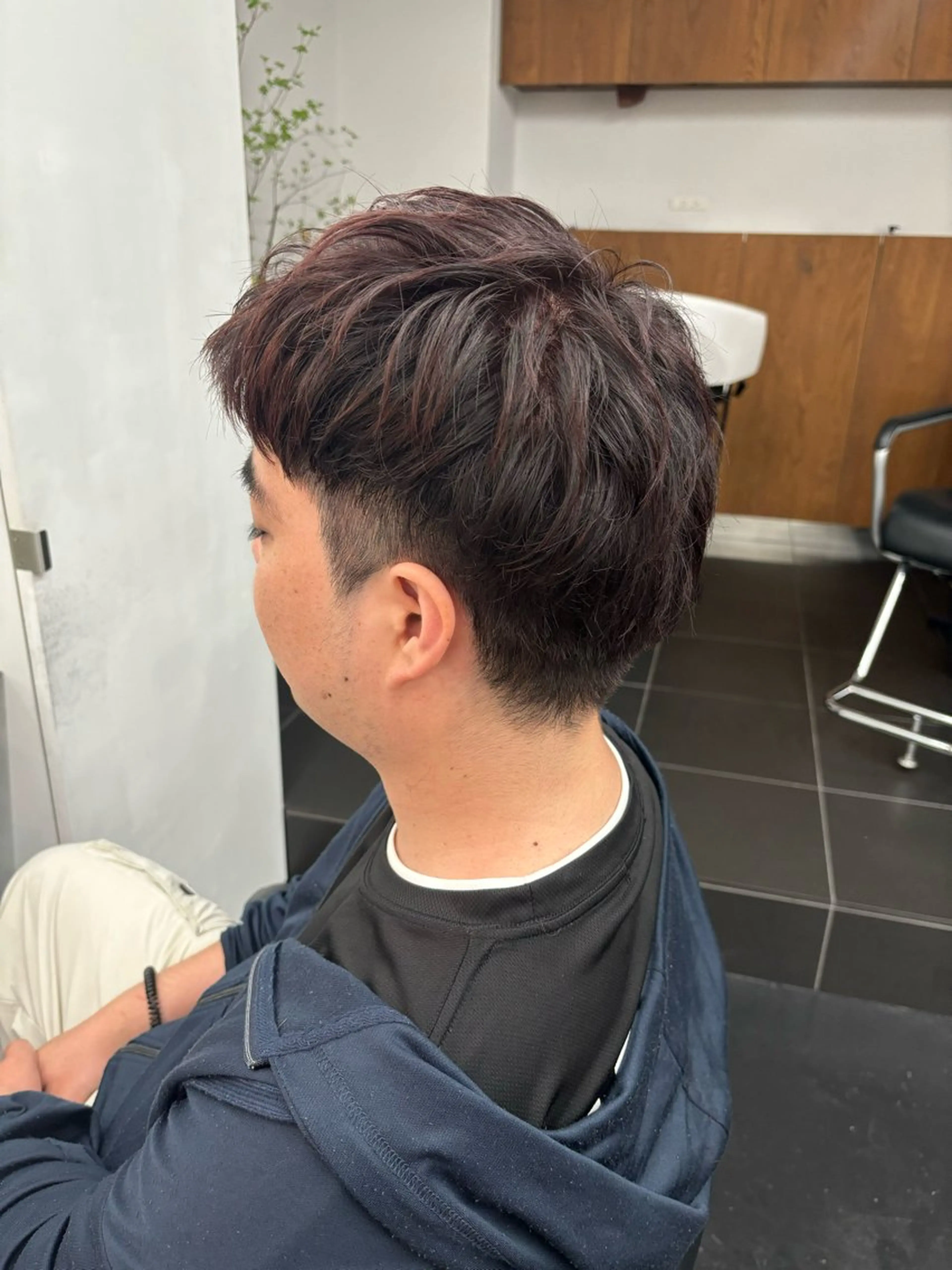 カラー メンズ ブラウンカラー レッドカラー カット ヘアカラー ヤマザキ アヤメ 【シベルバレー横浜】のヘアスタイル