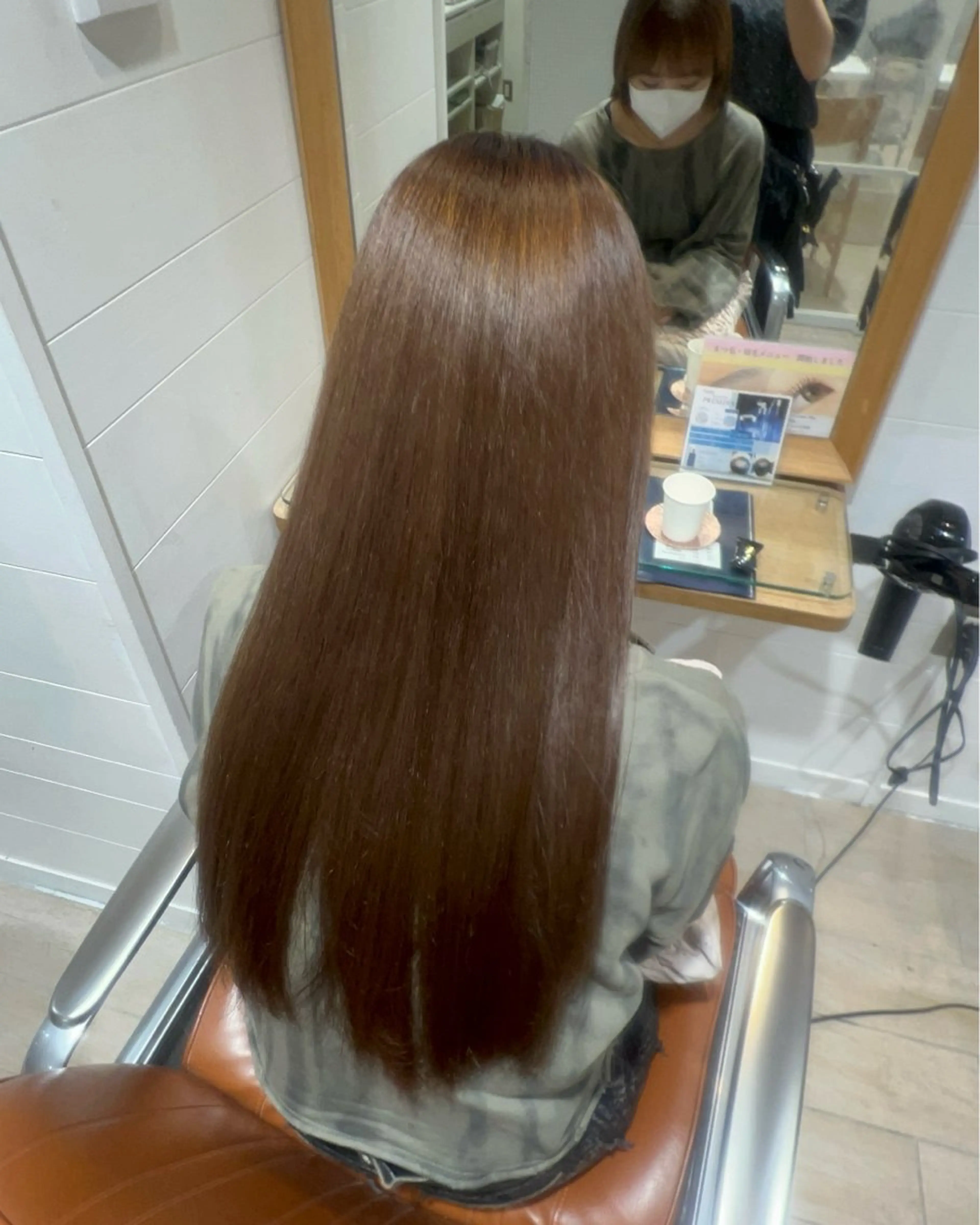 ロング パーマ 縮毛矯正 ୨୧color୨୧ ちひろのヘアスタイル