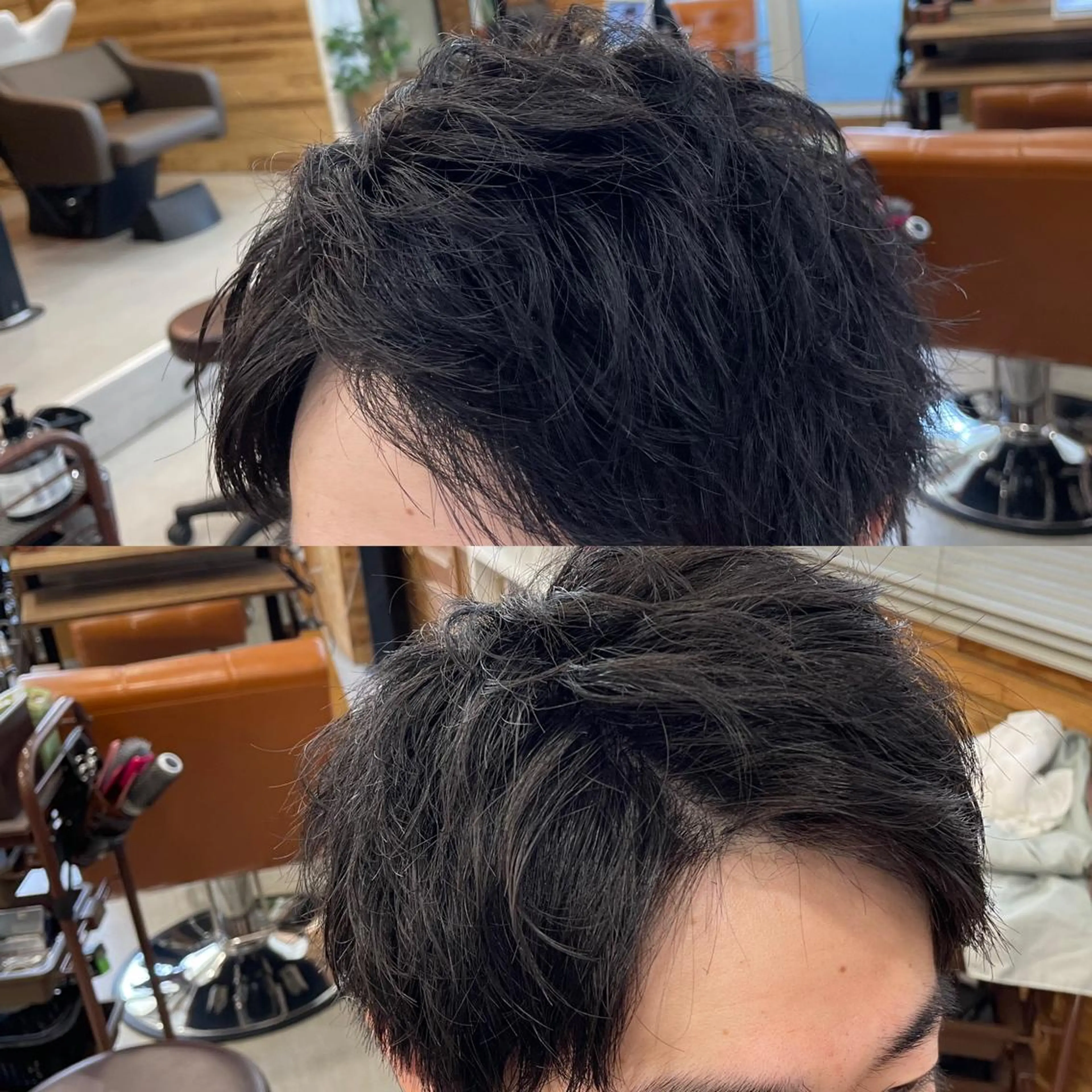ショート メンズ アップバング メンズ就活ヘア 刈り上げ カット かんばら りょーいのヘアスタイル