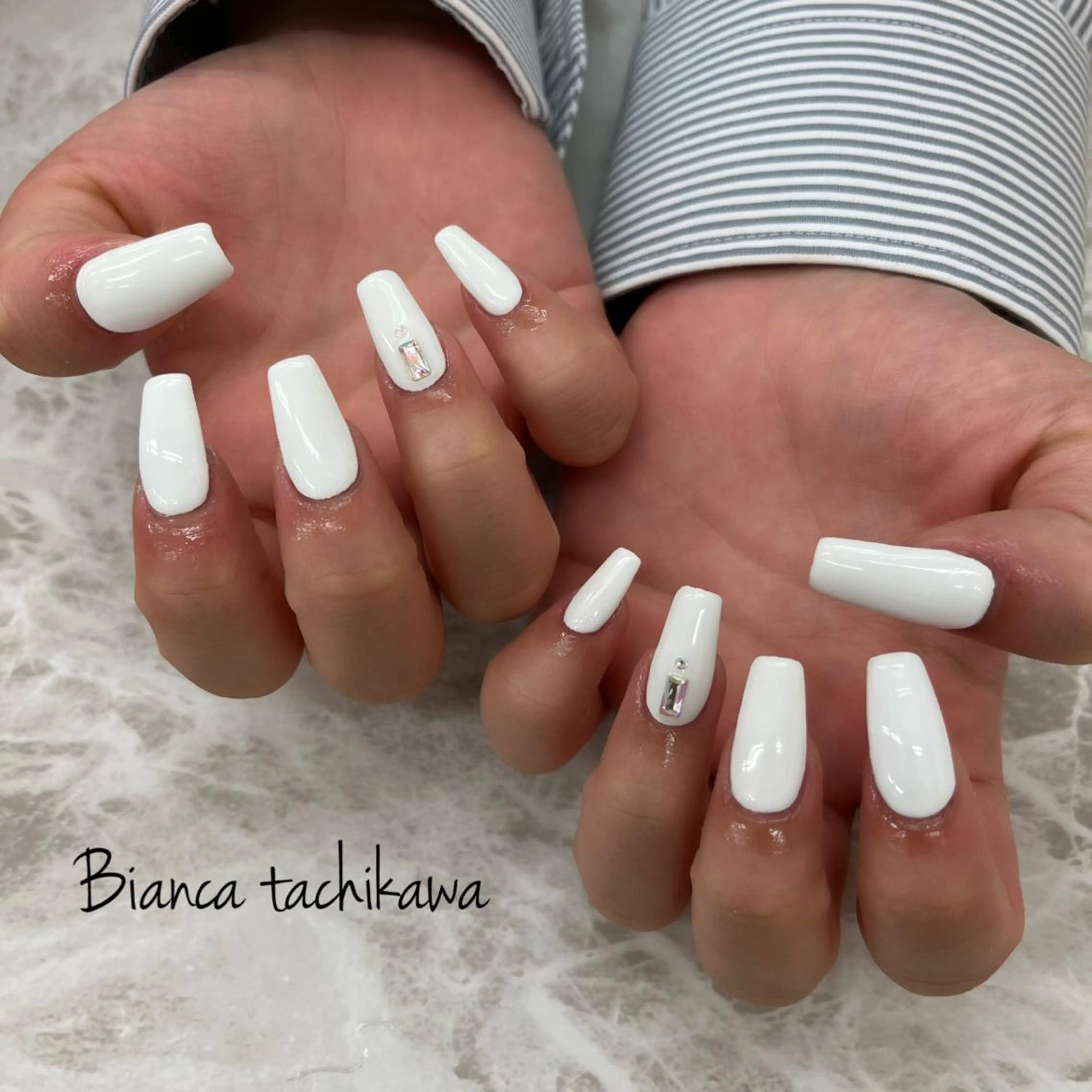 ネイル ワンカラーネイル ハンドネイル Bianca☁国分寺 🤍店長/黒木愛美のネイルデザイン