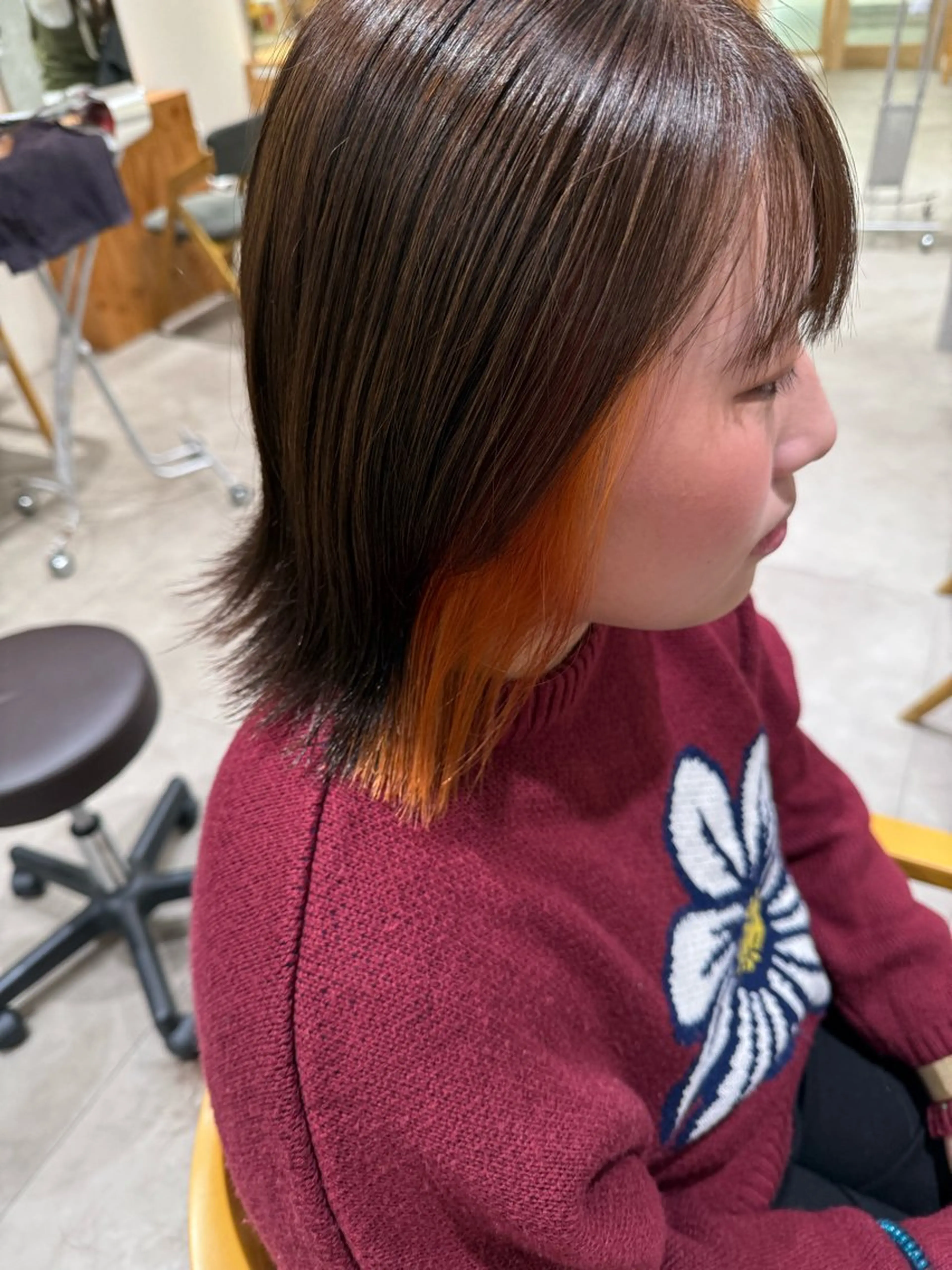 カラー オレンジ ヘアカラー enn 天王寺所属・松平 拓巳のヘアスタイル