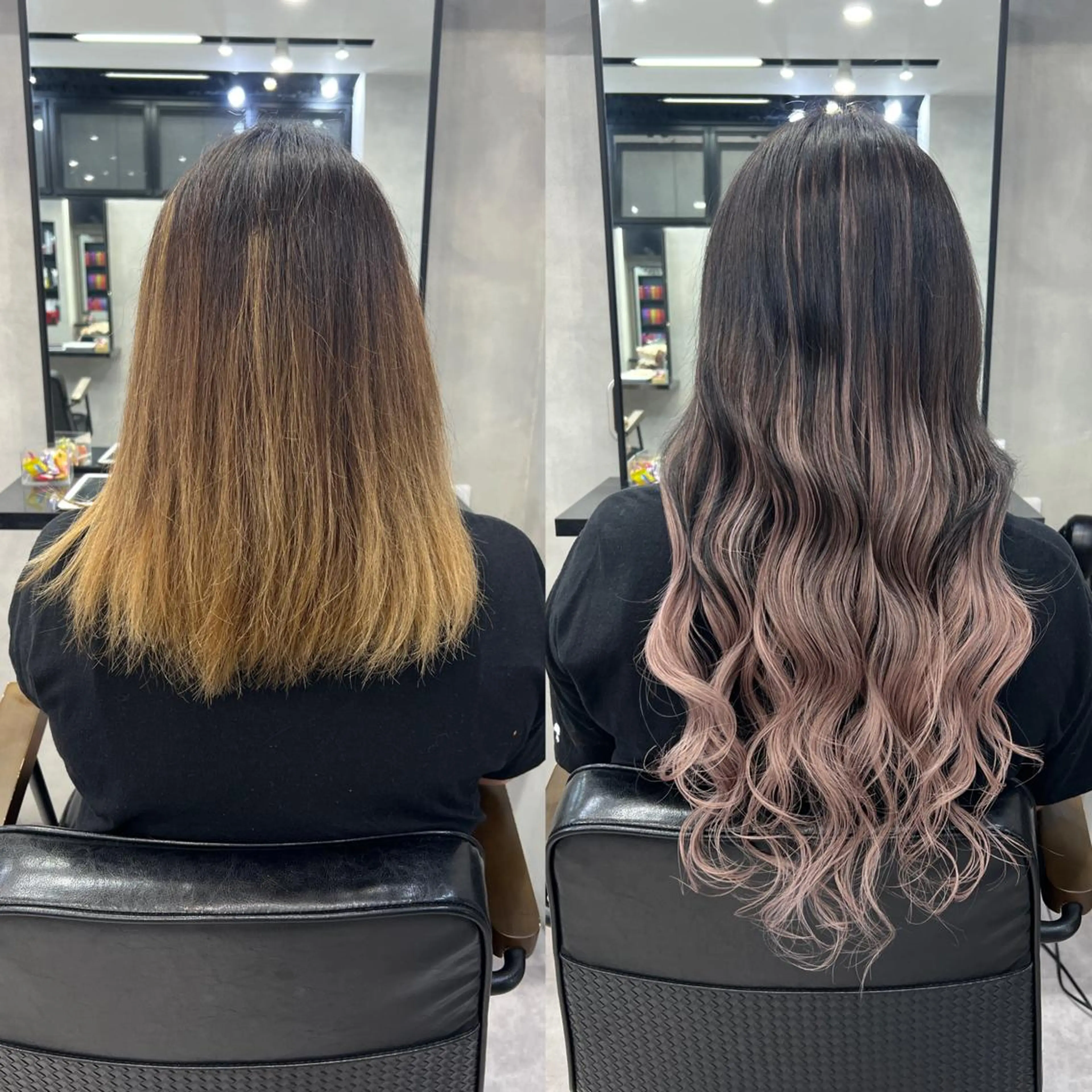 ロング カラー ヘアアレンジ シールエクステ アッシュ バレイヤージュ ベージュカラー ブリーチ カット ヘアカラー エクステ ar+ ❤︎ maiのヘアスタイル