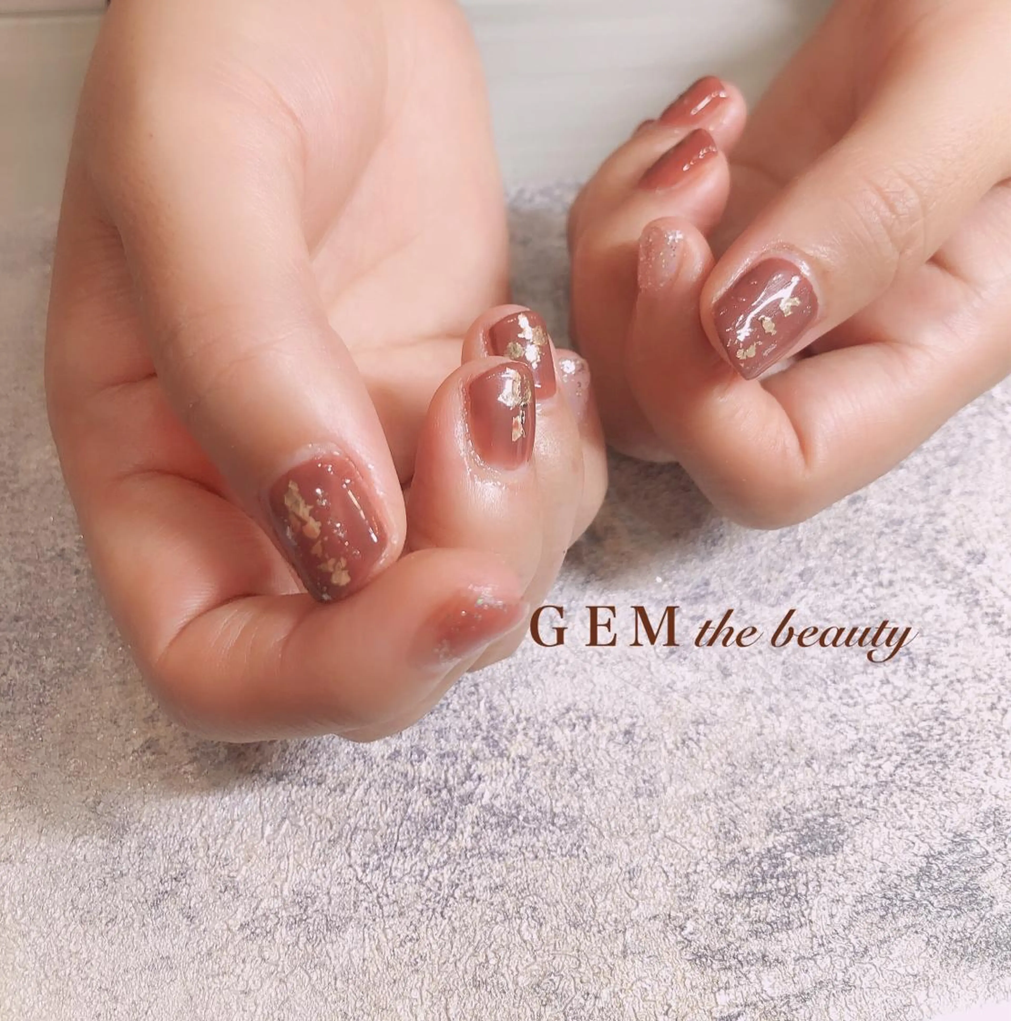 ネイル ジェルネイル 持ち込み シンプルネイル GEM  the beautyのマツエク・マツパデザイン