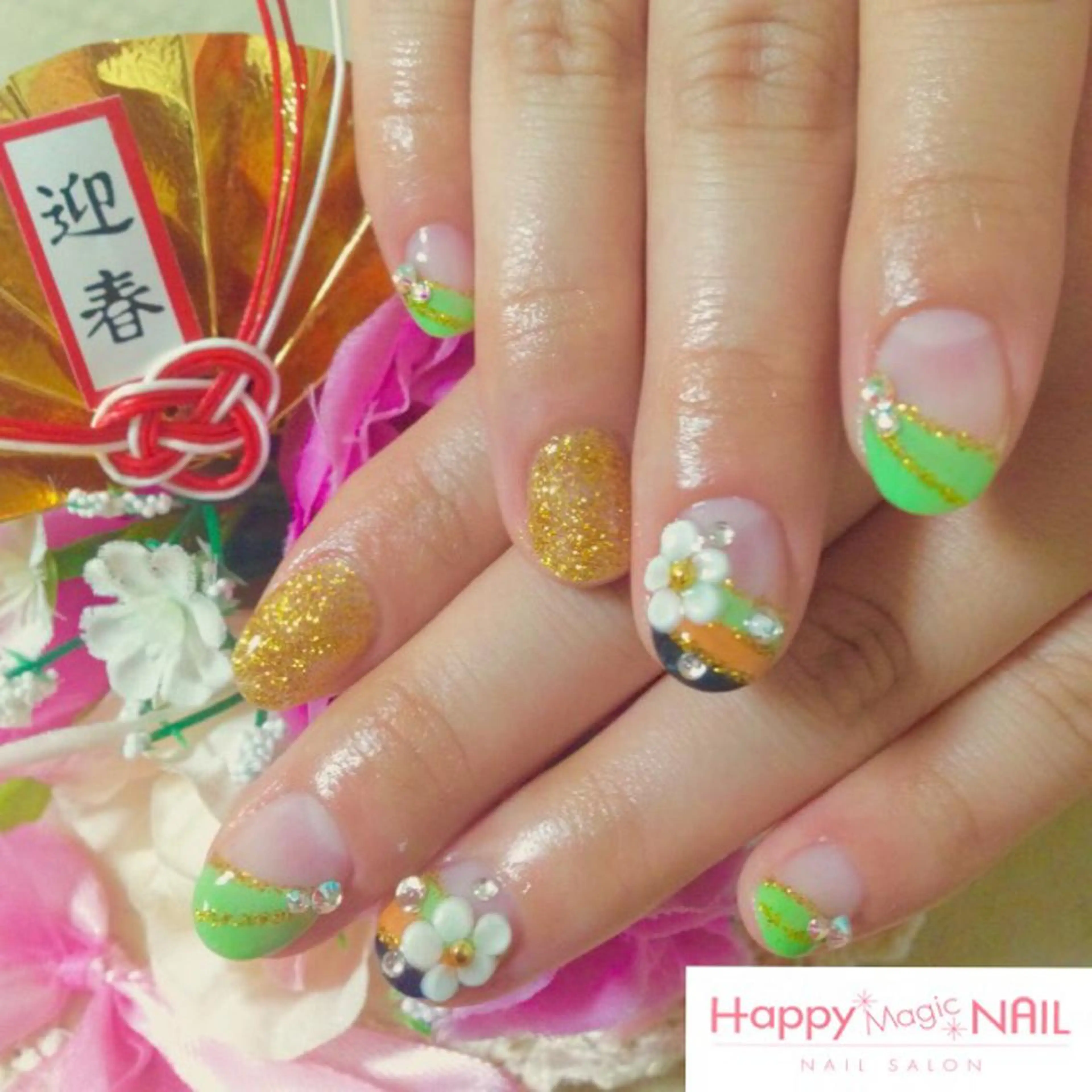ネイル 成人式 ジェルネイル HappyMagic NAILのネイルデザイン