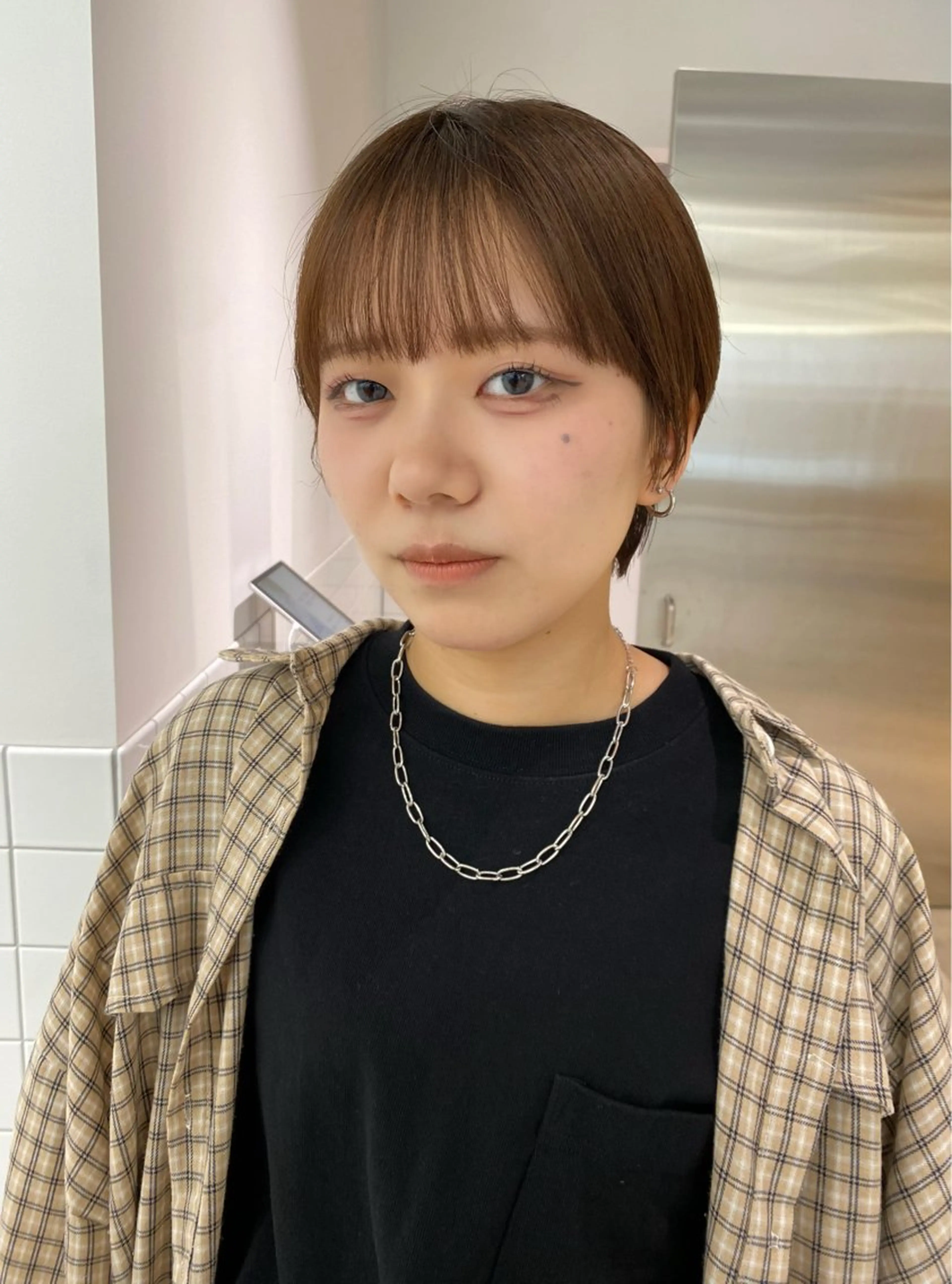 ショート カラー ショートヘア カット ヘアカラー トリートメント 似合わせカット レイヤーボブウルフのヘアスタイル