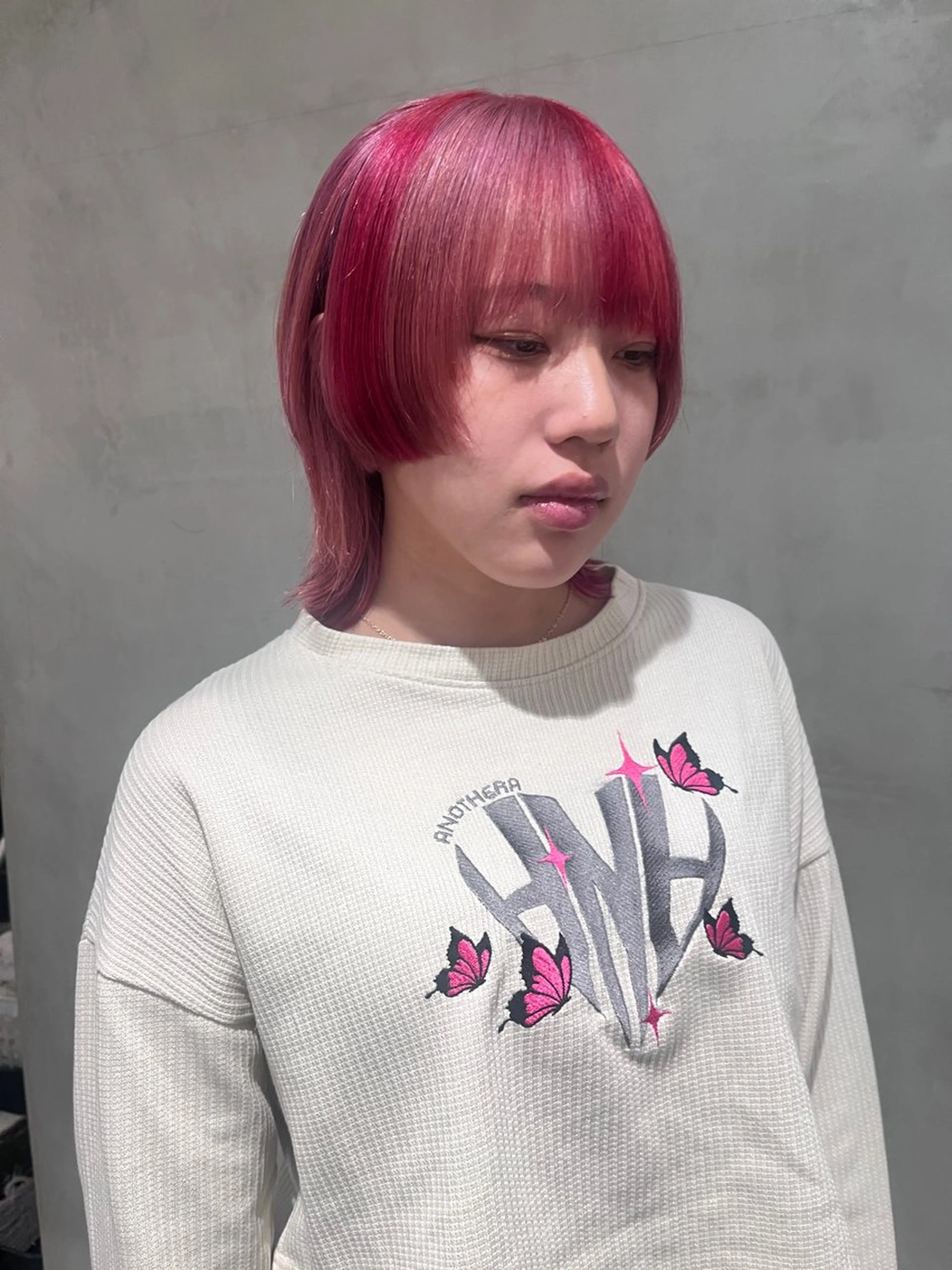 ショート カラー ピンクカラー レッドカラー カット ヘアカラー トリートメント 暖色🍒姫カット🎀 オタク特化🎀ゆうなのヘアスタイル