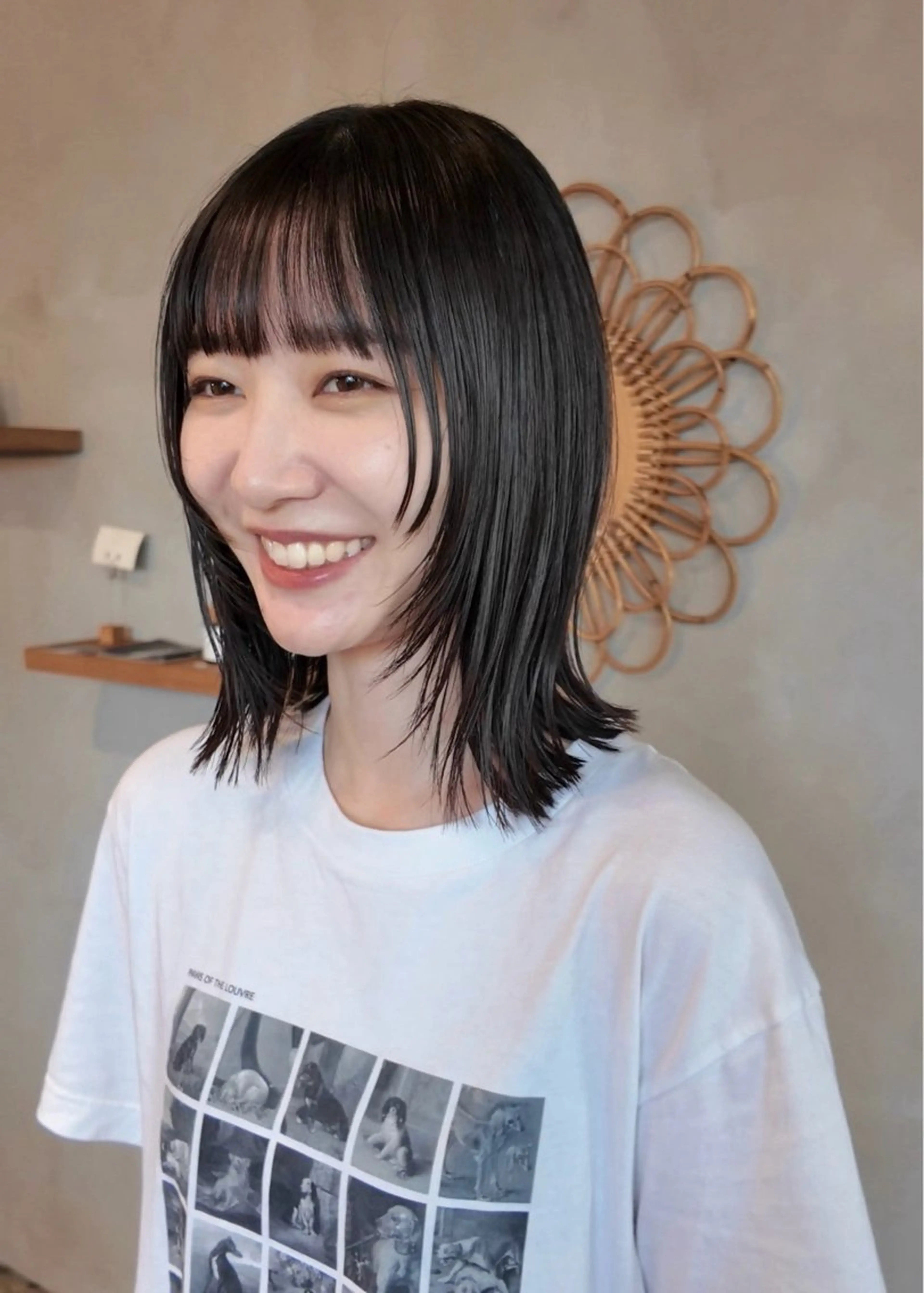 ミディアム カット ヘアカラー トリートメント 小野 龍樹のヘアスタイル