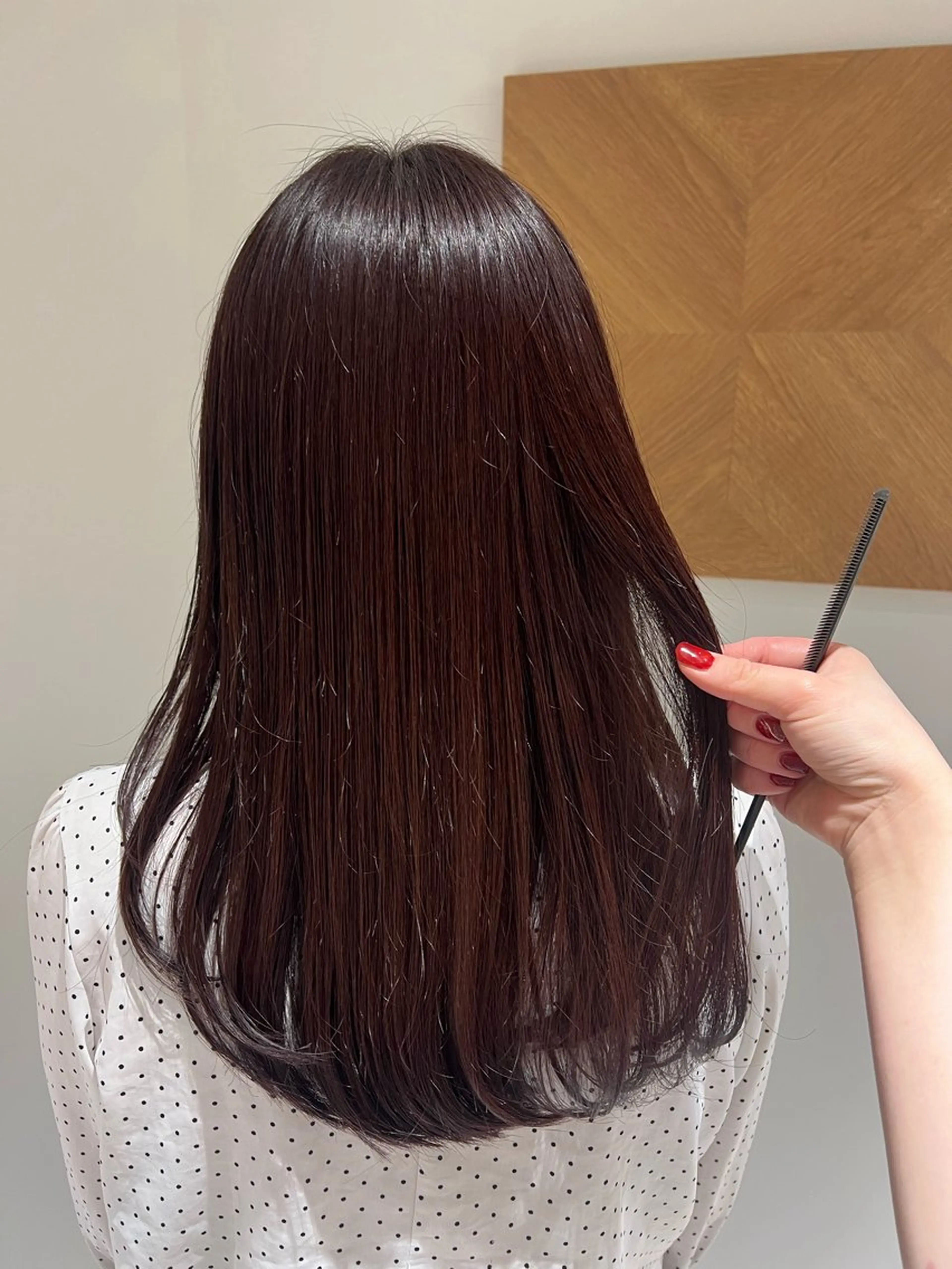 セミロング カラー ブラウンカラー ピンクカラー ピンクブラウン カット ヘアカラー 梅田/似合わせボブ /顔周り/RINKAのヘアスタイル