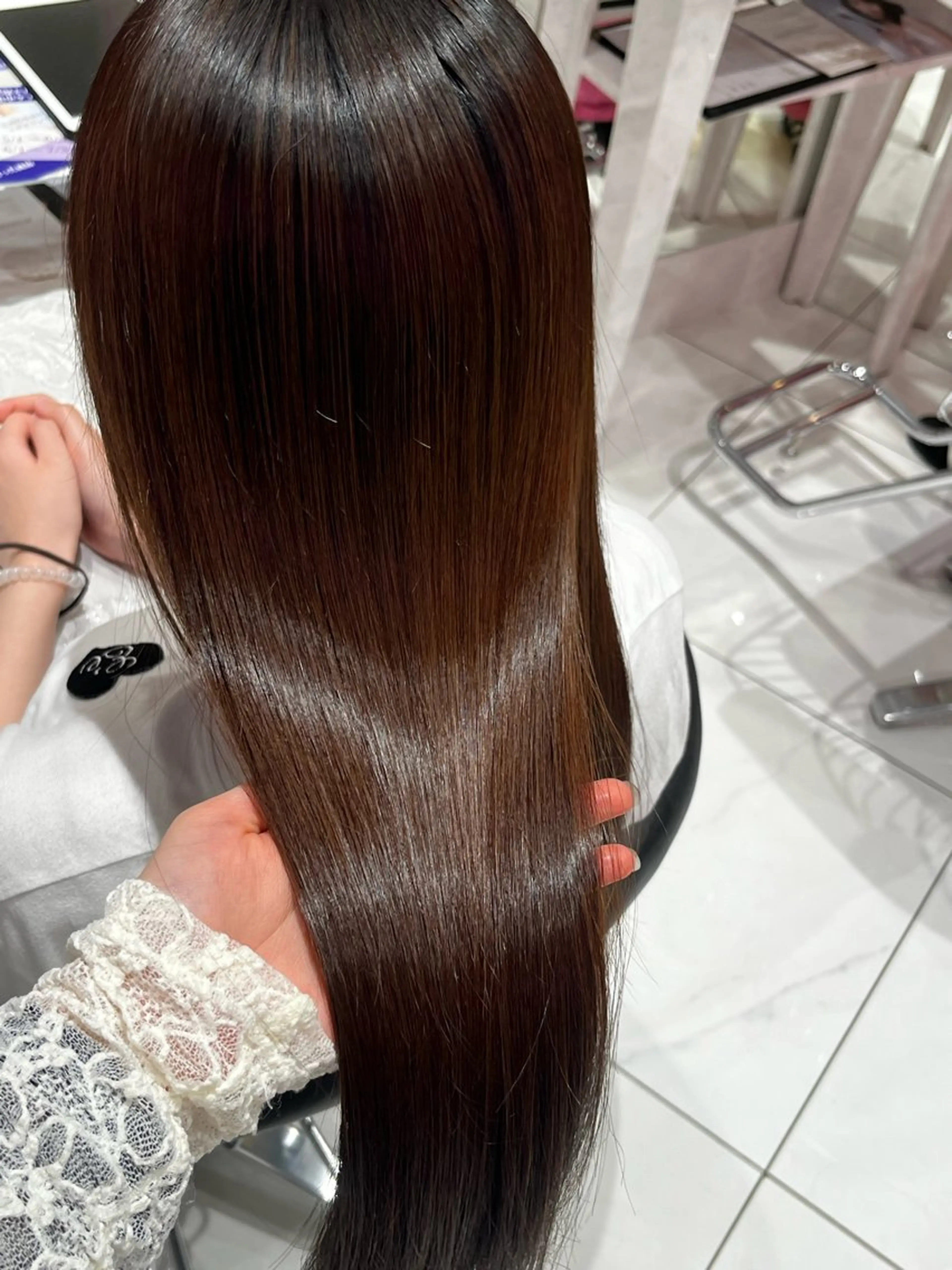 ロング トリートメント Rin/寒色系カラー 🦋/うる艶ヘア🫧のヘアスタイル