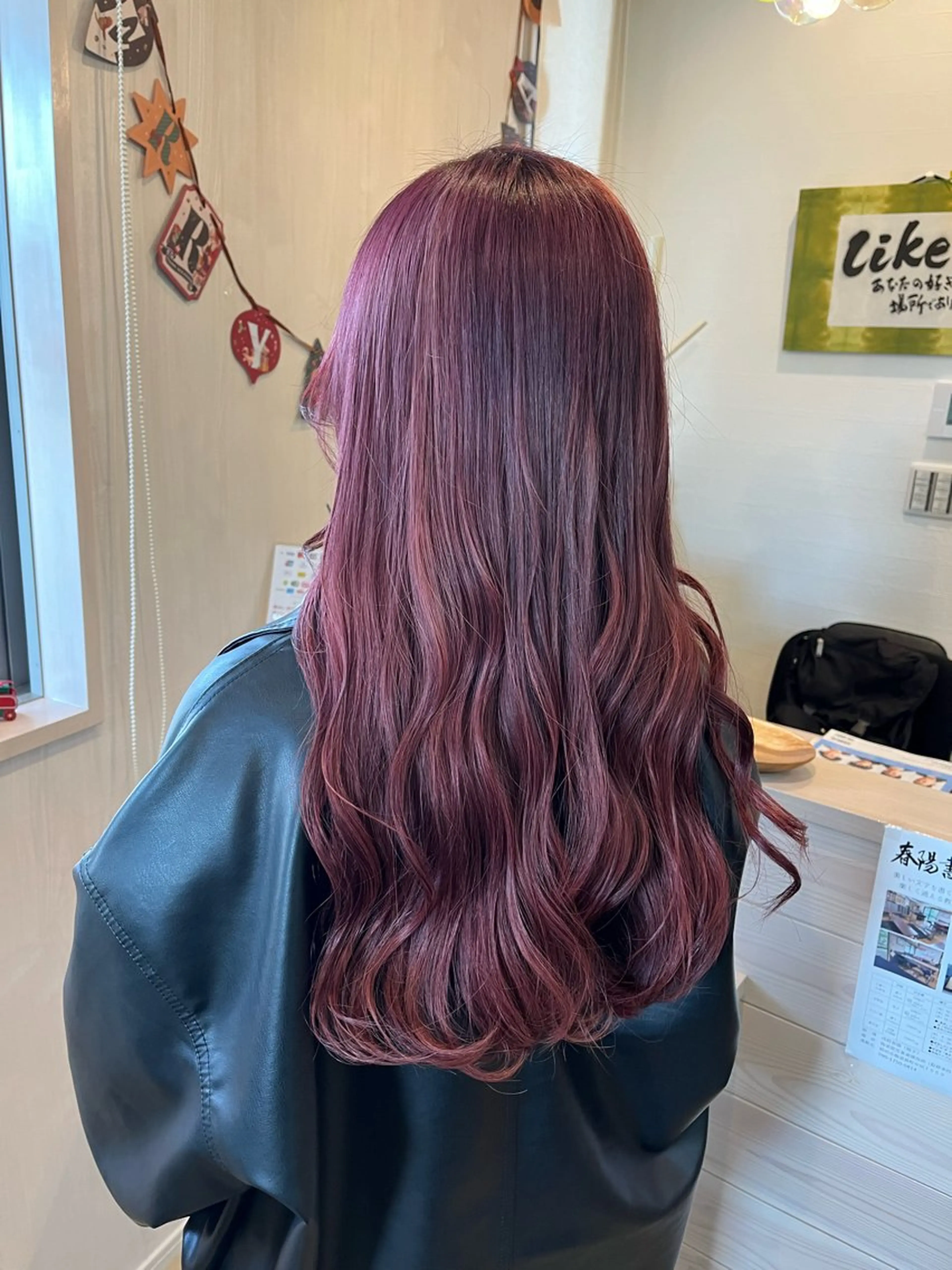 ロング カラー ヘアアレンジ ヘアカラー トリートメント like みやびのヘアスタイル